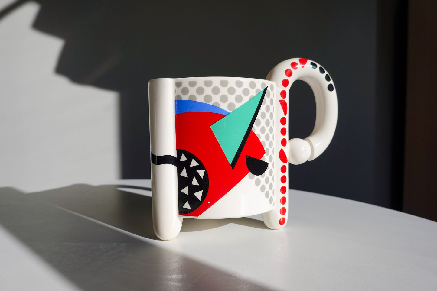 80's Mug Set - Memphis Milano - Fujimori "Carnival" Porcelain Mug Set - by Kato Kogei Made in Japan