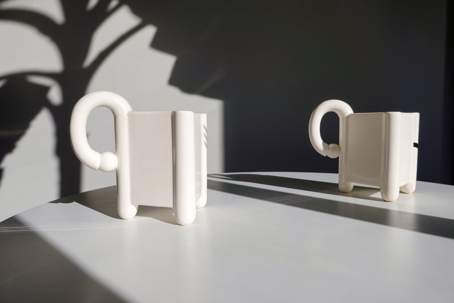 80's Mug Set - Memphis Milano - Fujimori "Carnival" Porcelain Mug Set - by Kato Kogei Made in Japan