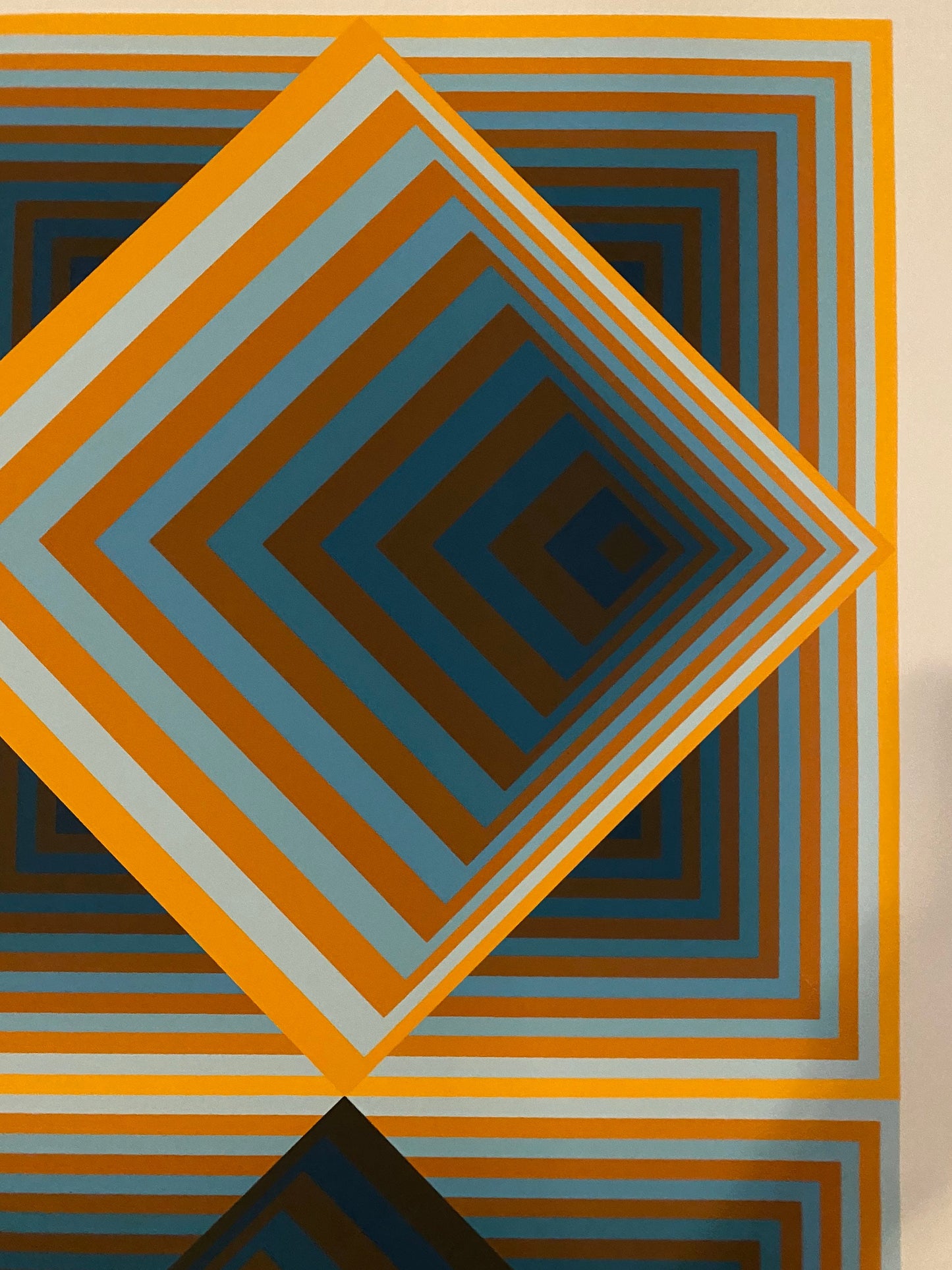 Jurgen Peters Op Art Serigraph Pyramidal Contrast 1981