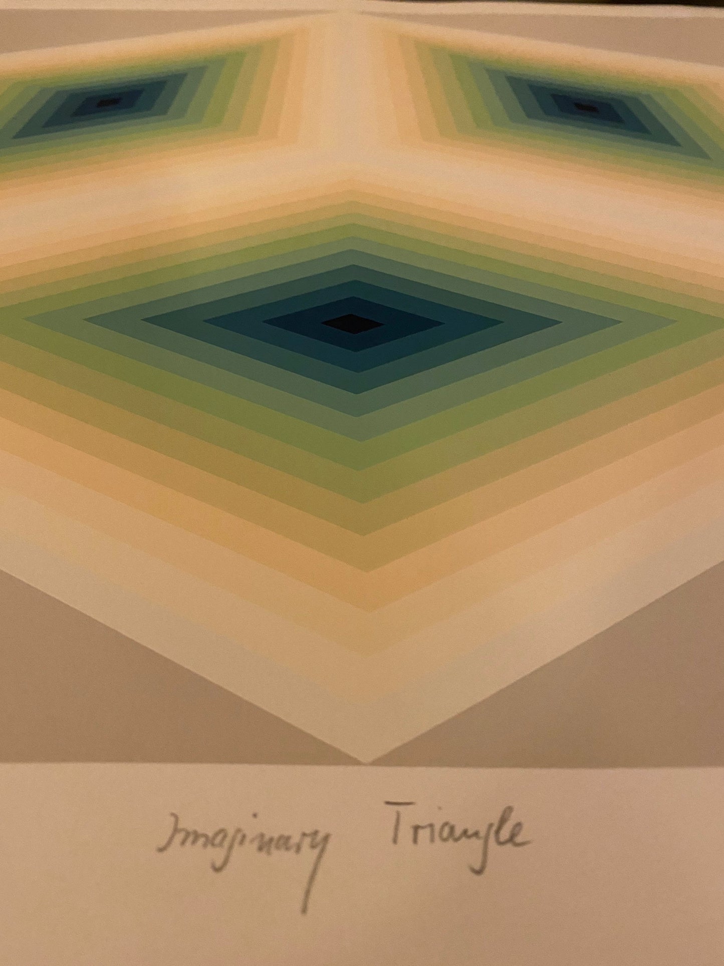 Jurgen Peters Op Art Serigraph Imaginary Triangle 1981