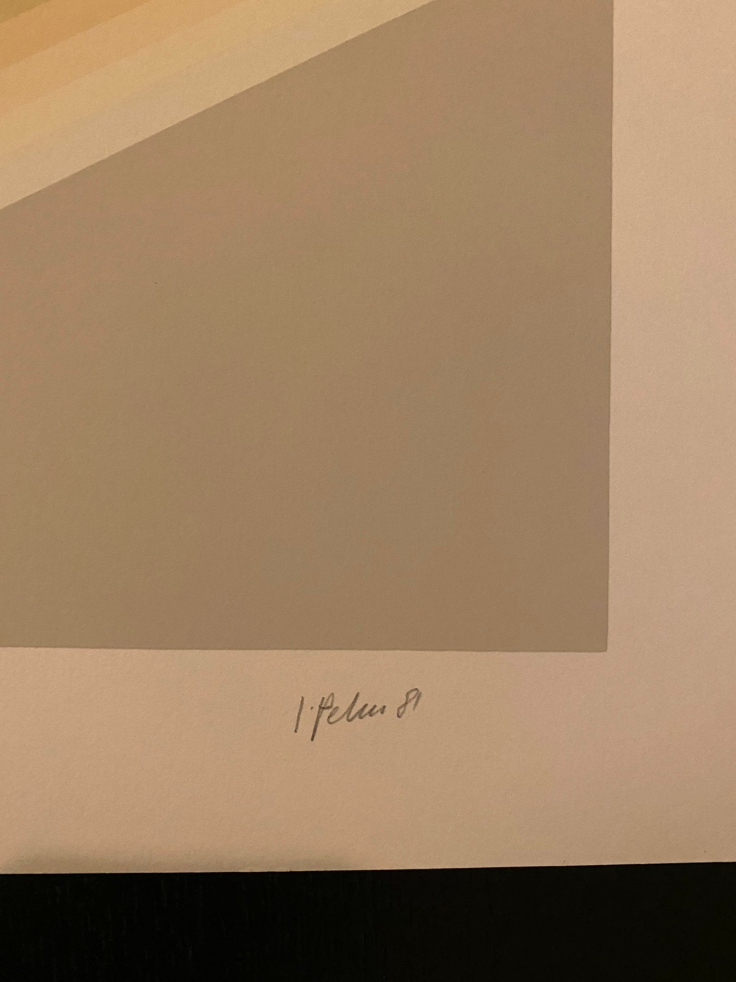 Jurgen Peters Op Art Serigraph Imaginary Triangle 1981