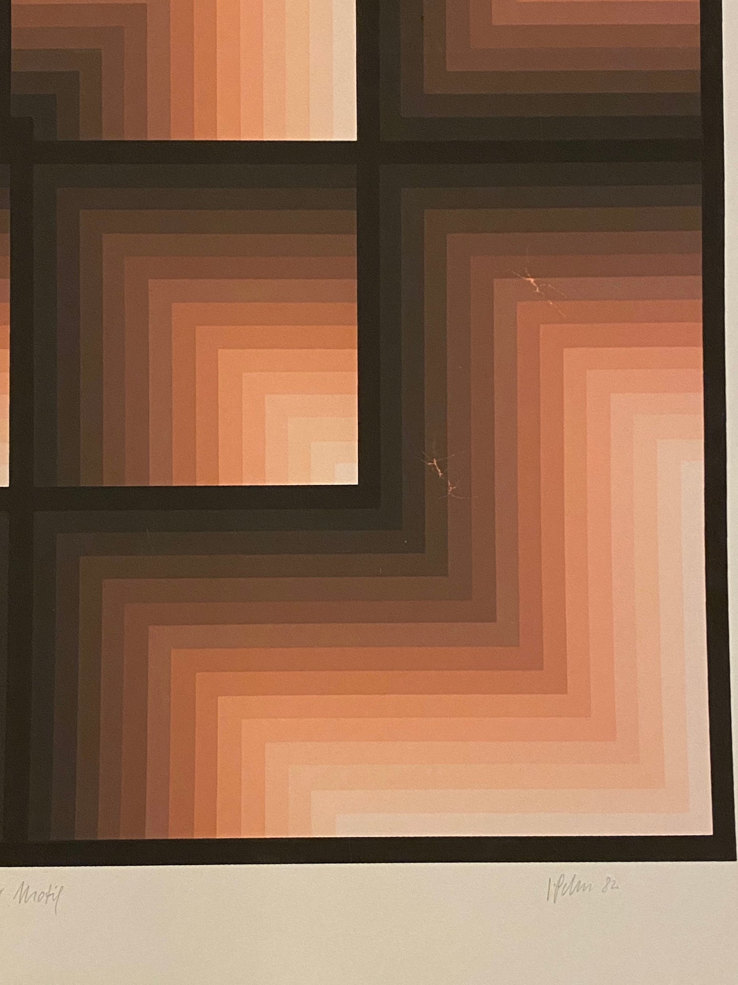 Jurgen Peters, Window Motif Serigraph silkscreen print, 1982