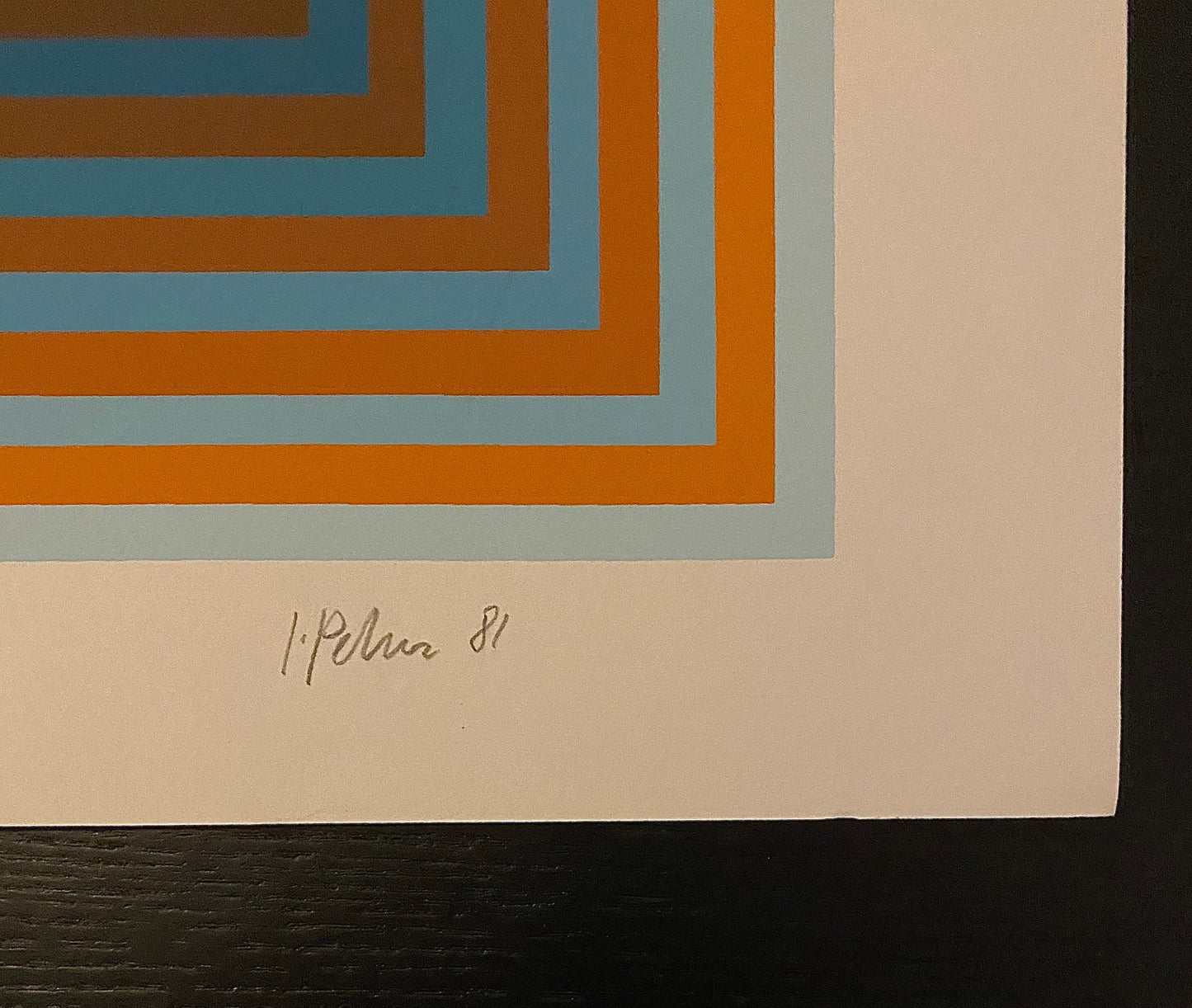 Jurgen Peters Op Art Serigraph Pyramidal Contrast 1981