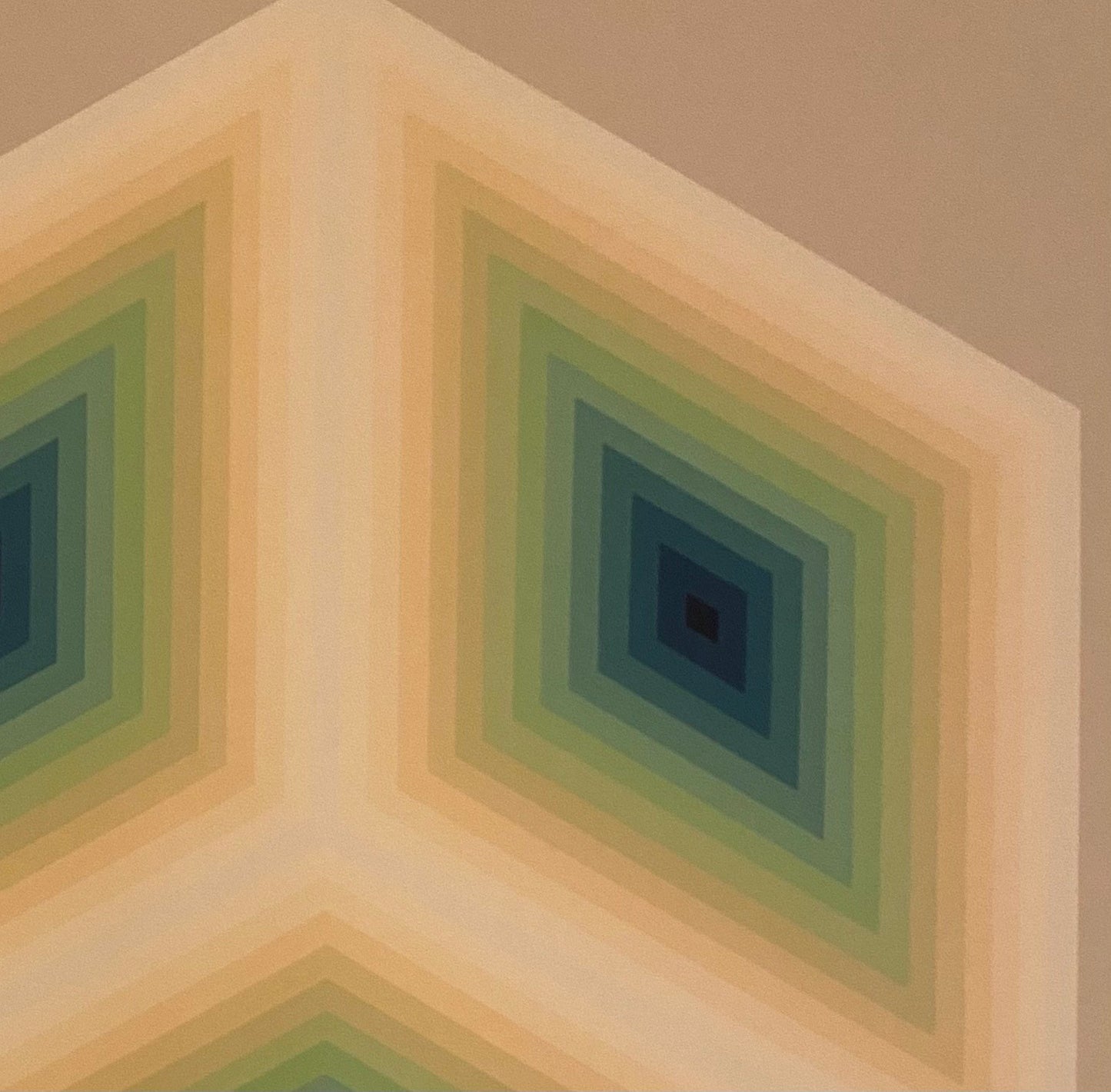 Jurgen Peters Op Art Serigraph Imaginary Triangle 1981