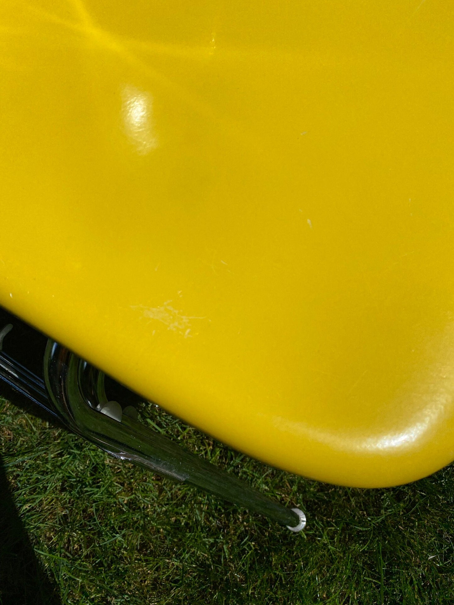 Yellow Shell Chairs - Krueger Metal Products - Molded Fiberglass & Steel - Mid Century Modern - American Made - 1960s