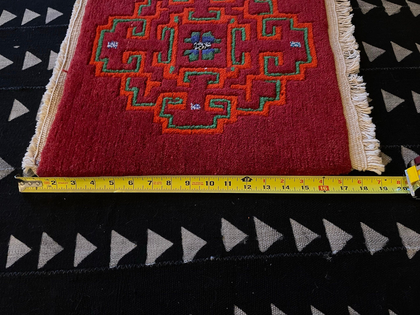 Hand-Knotted Tibetan Wool Mat - Meditation Mat - Accent Rug
