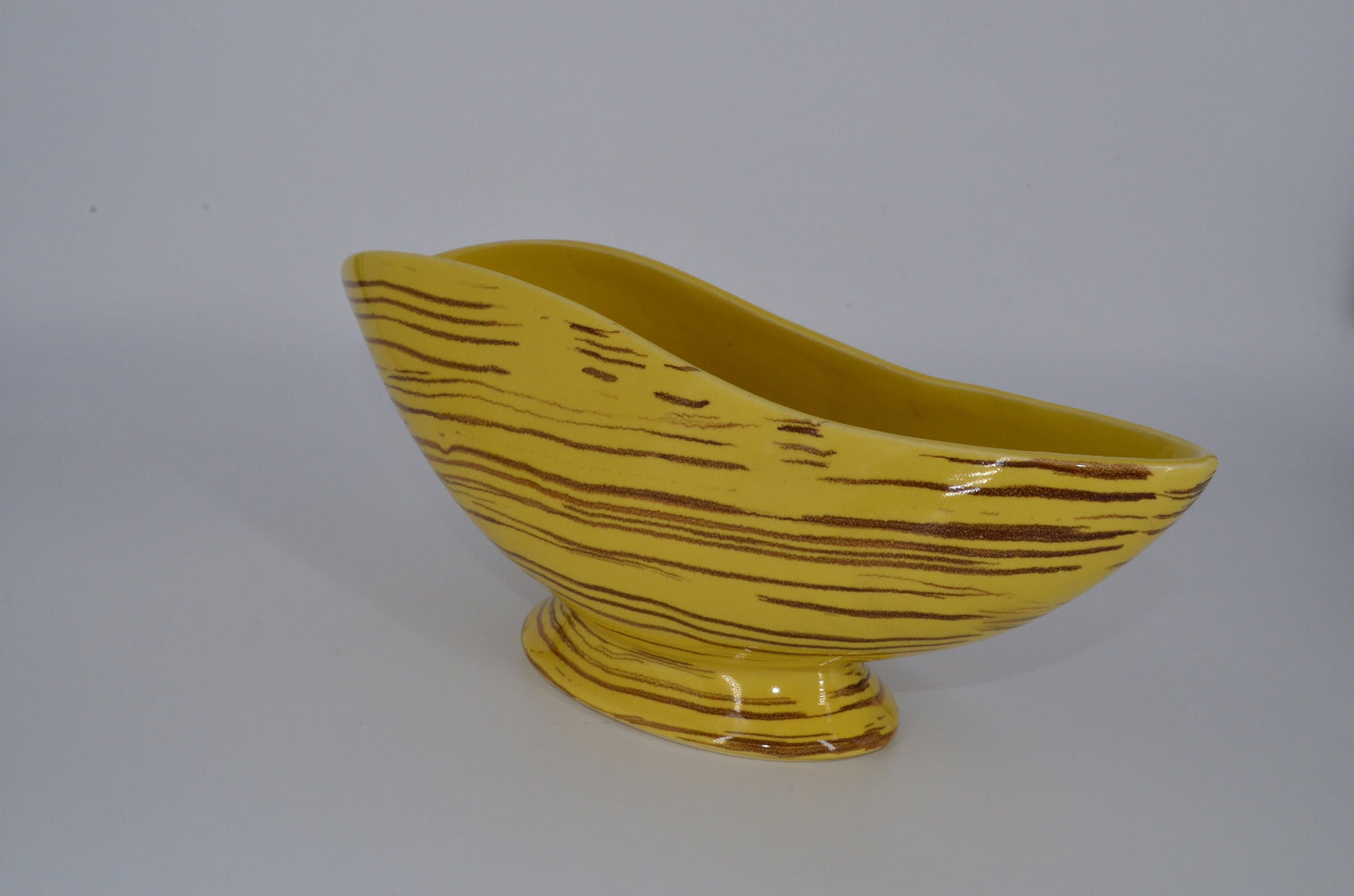 Vintage McCoy Pottery - Planter - Harmony Line - Golden Yellow with Brown Lines - Fall Centerpiece