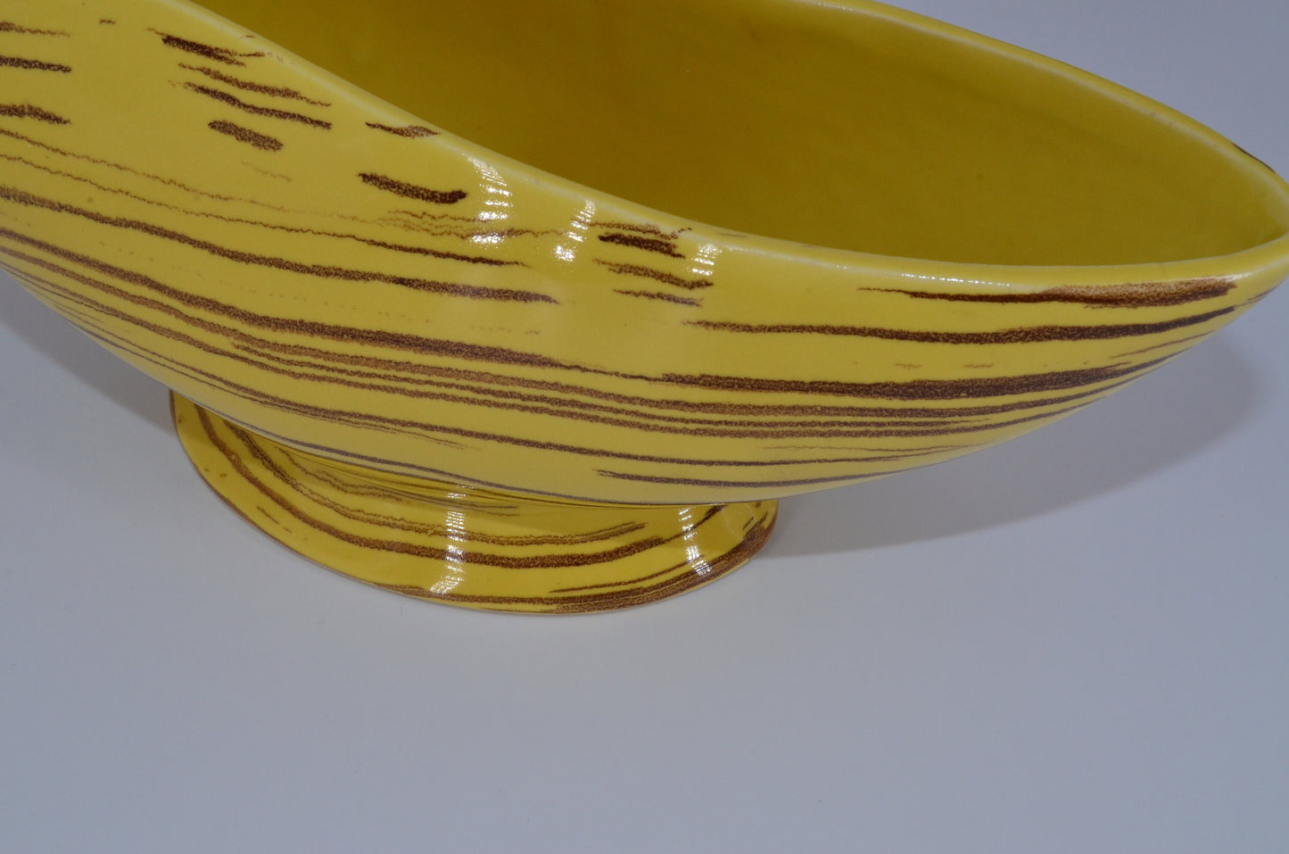 Vintage McCoy Pottery - Planter - Harmony Line - Golden Yellow with Brown Lines - Fall Centerpiece
