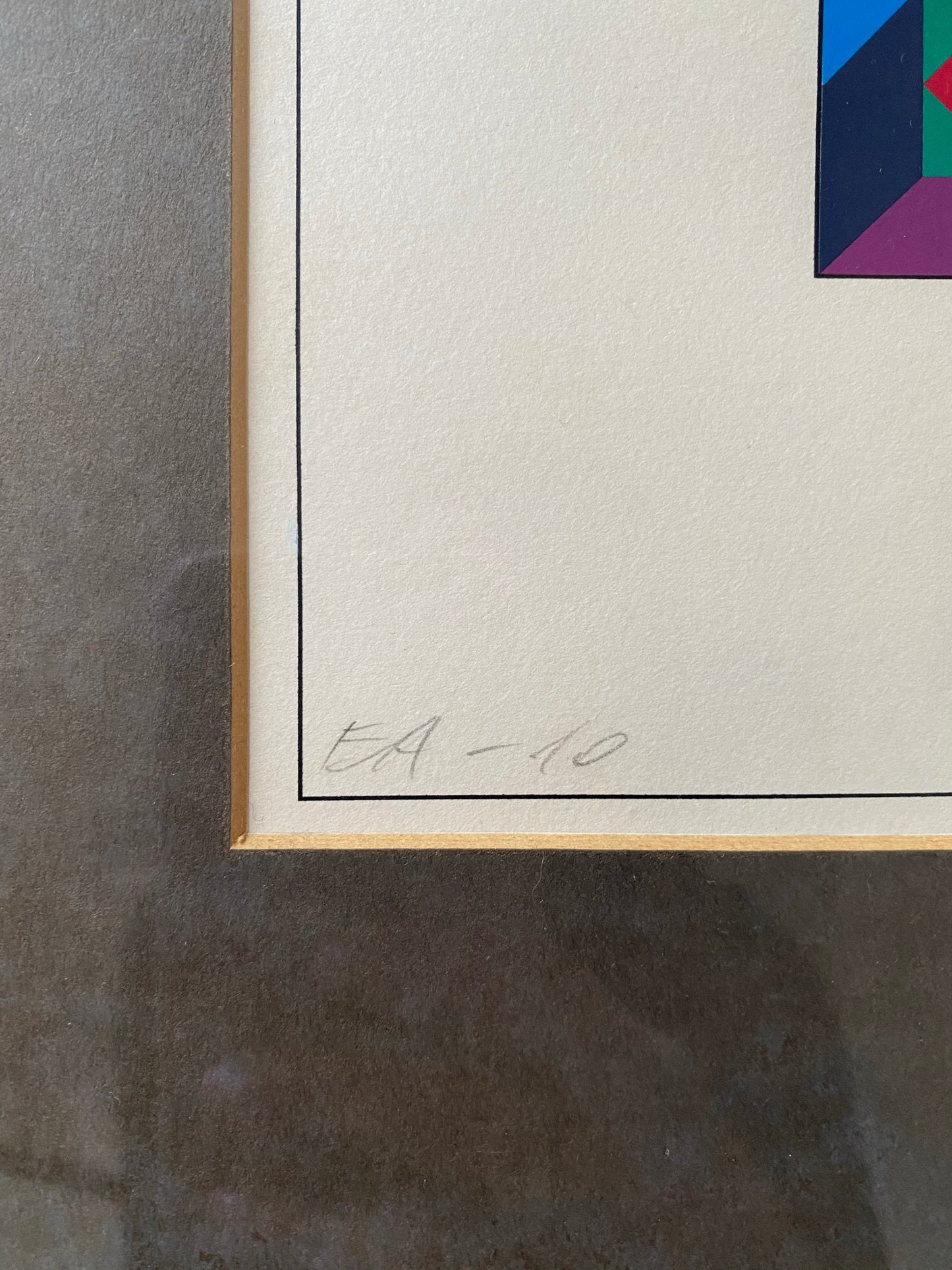 Victor Vasarely Signed Framed Serigraph "Petite Composition" 1971 Op-Art