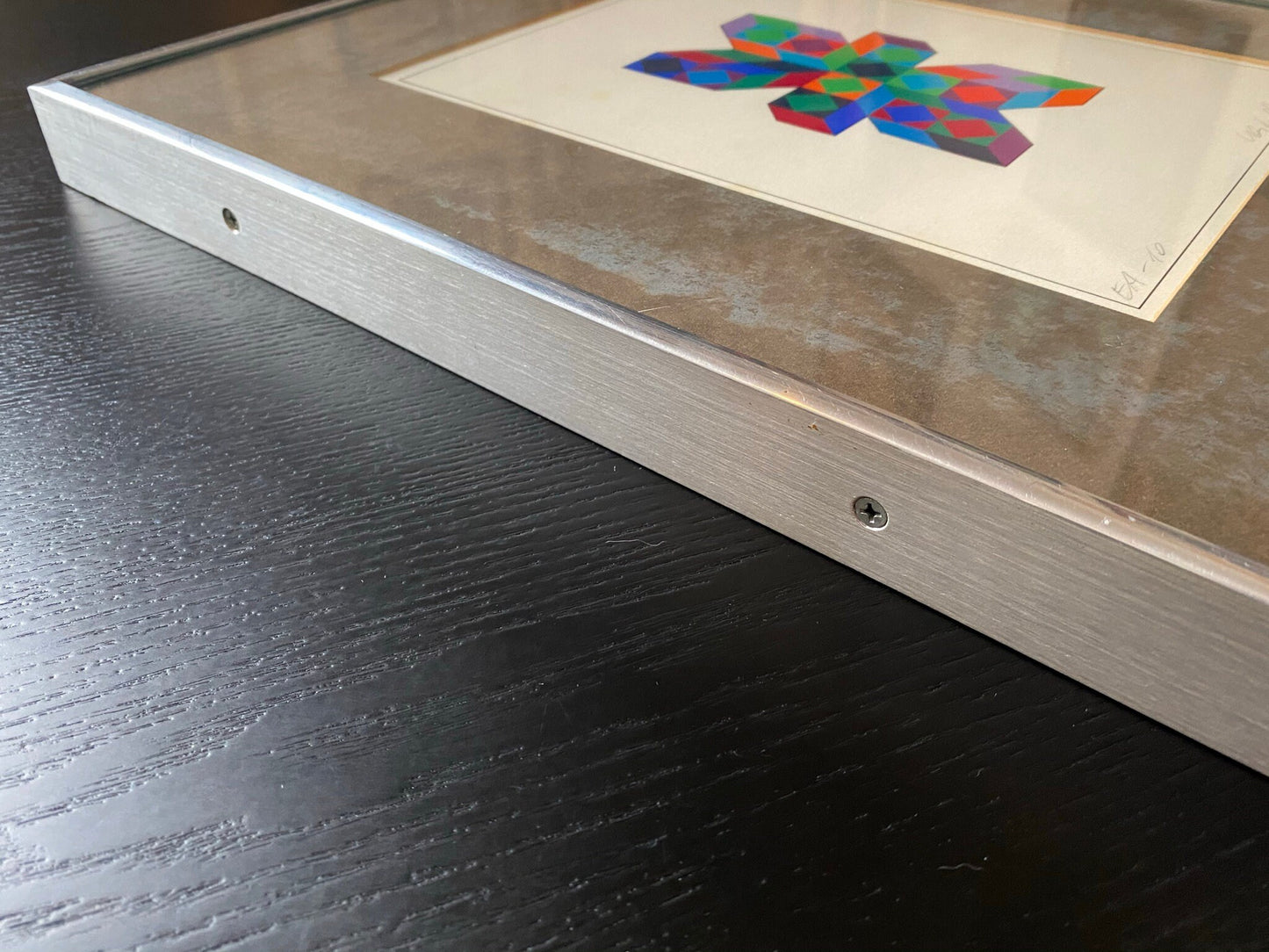 Victor Vasarely Signed Framed Serigraph "Petite Composition" 1971 Op-Art