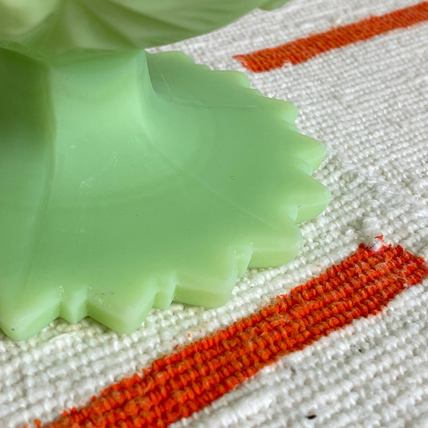 Fenton Compote - Vaseline Satin Glass - Custard Glass - Glows