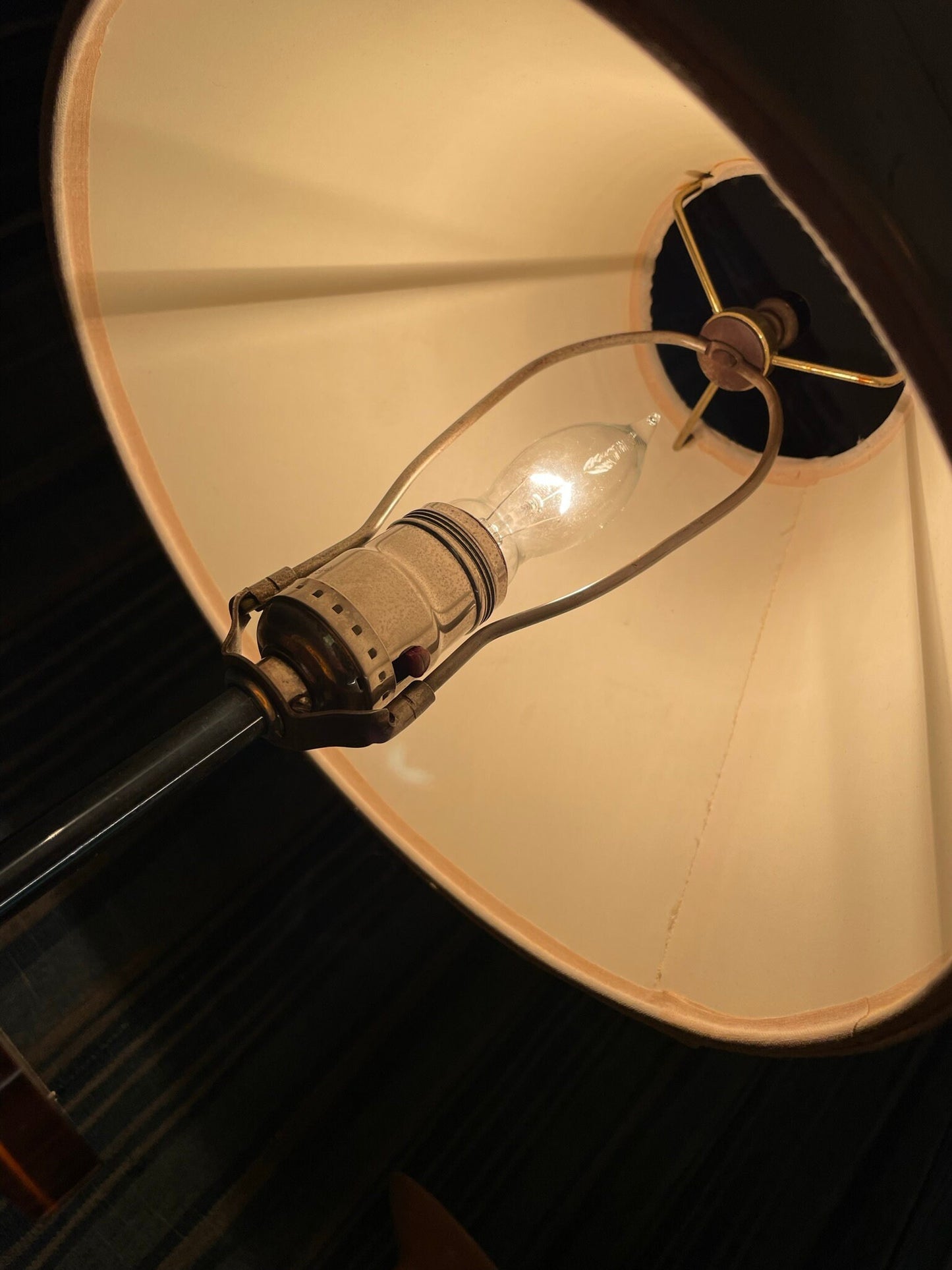 60's Stacked Glass Mid Century Modern Lamp - Thick Glass - Circle Lamp
