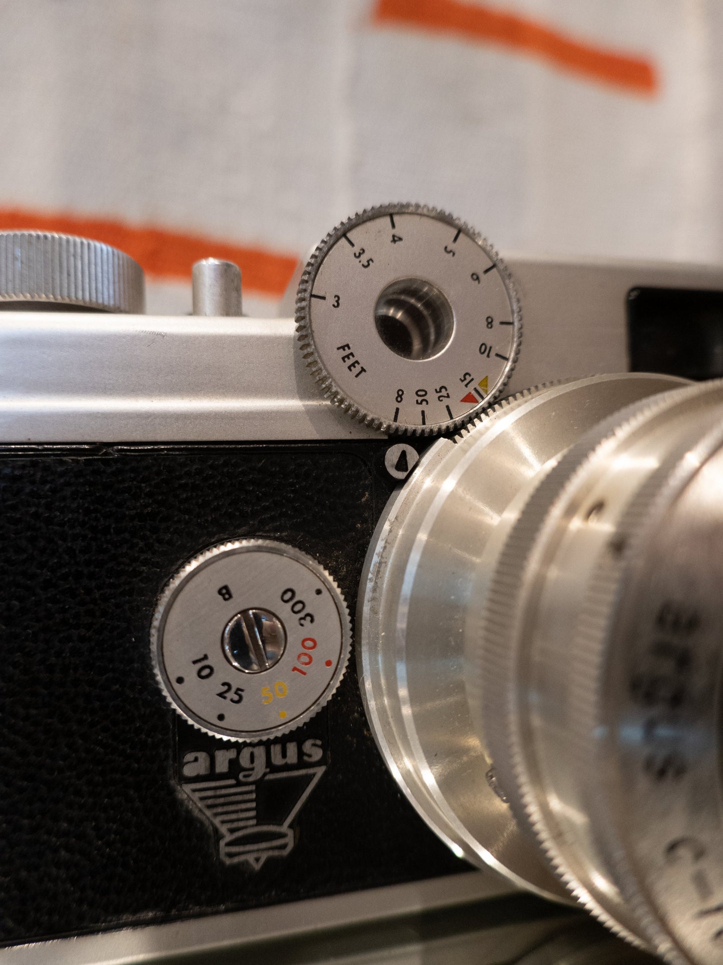 Argus C-Four Rangefinder Camera - Argus C-4 - 35mm Film Camera Vintage - With Flash & Leather Case