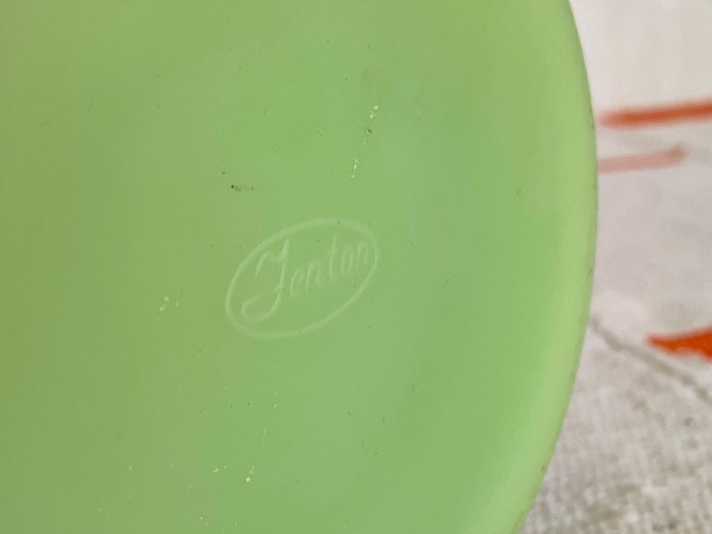 Tall Vase - Fenton Satin Vaseline Glass Vase - Uranium Glass - Glows under Blacklight