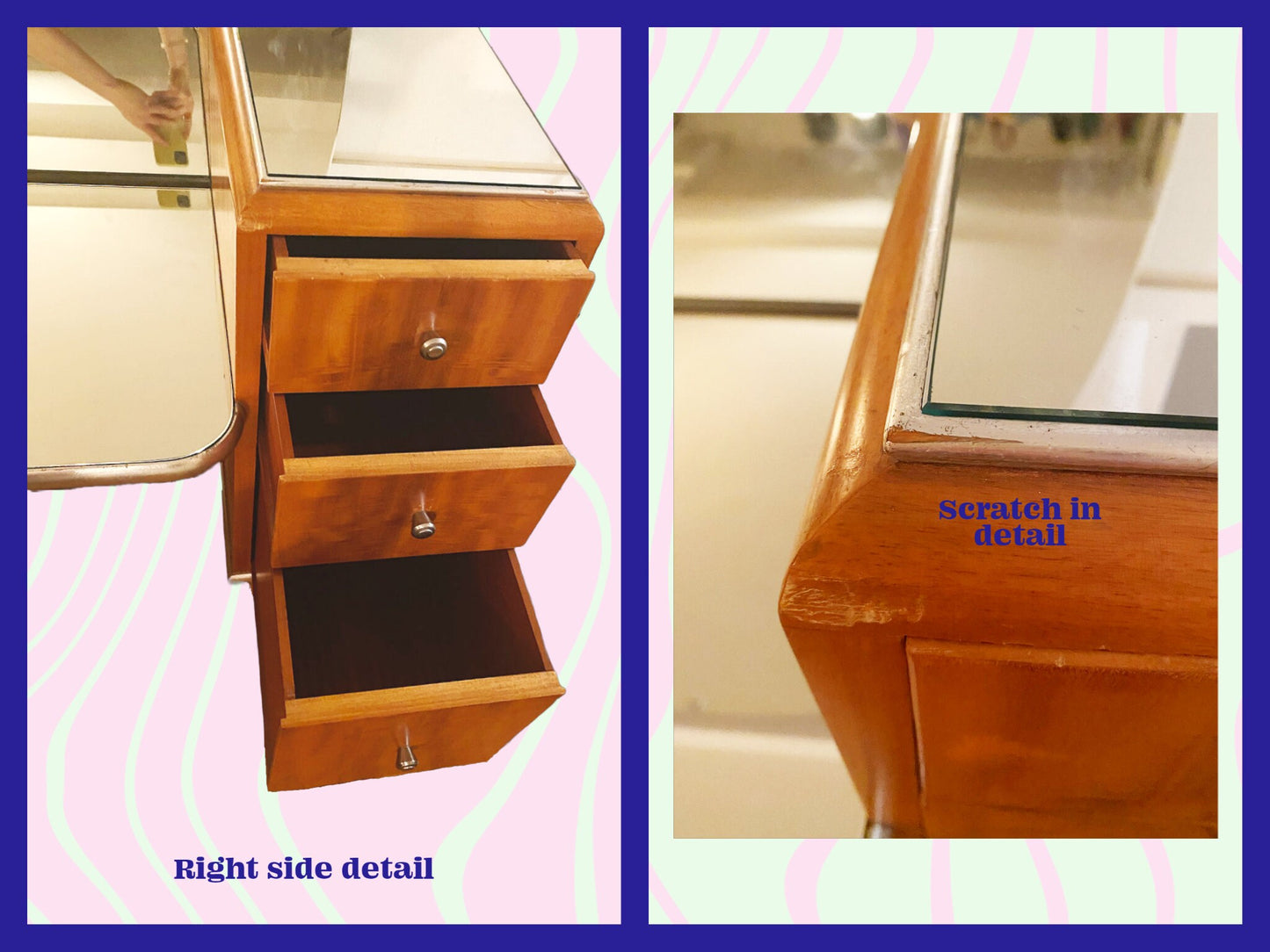 Local Pickup Only - Rare Art Deco Vanity Attr. Paul Frankl - 1930s 1940s
