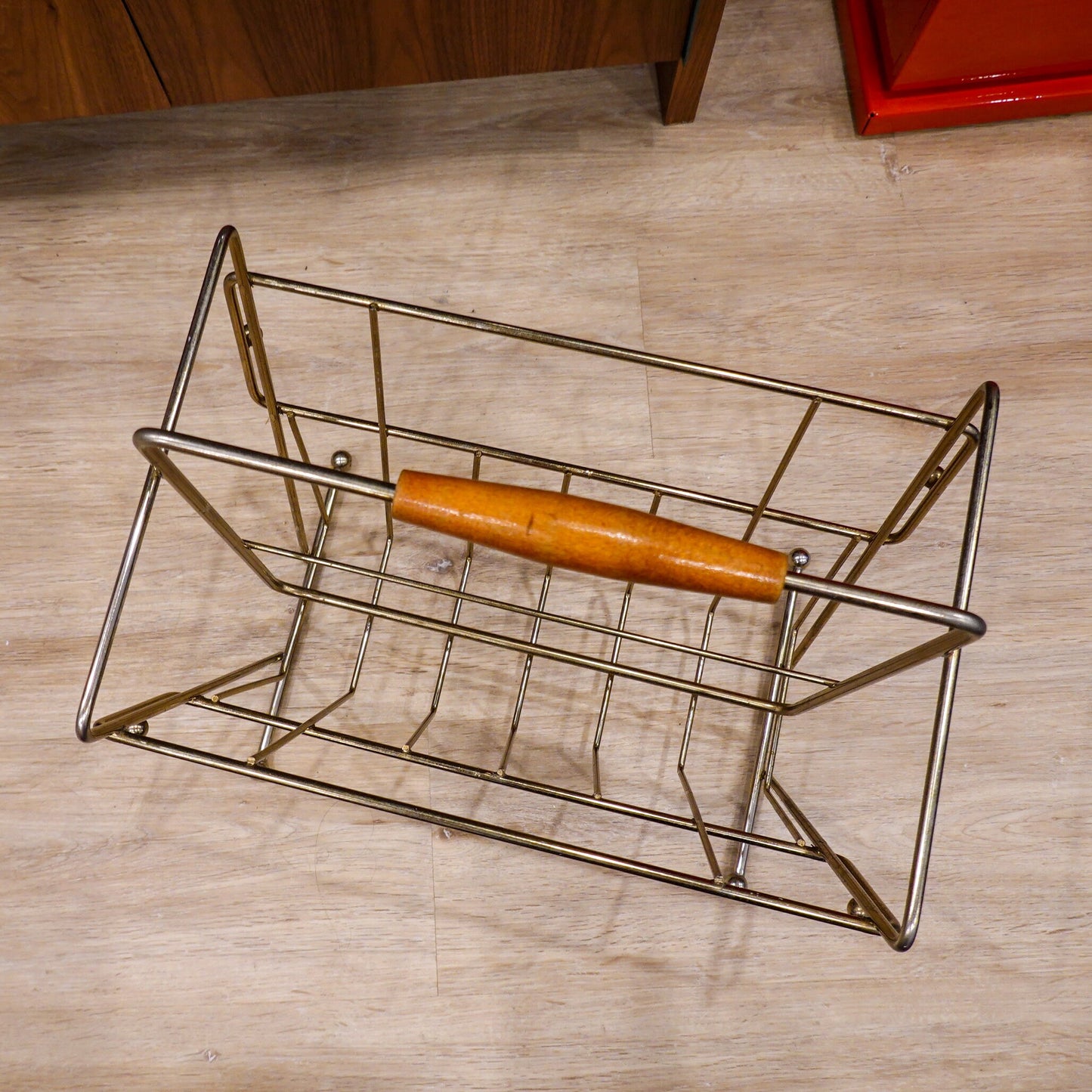 Magazine Rack Record Storage - Mid-Century Atomic Rack