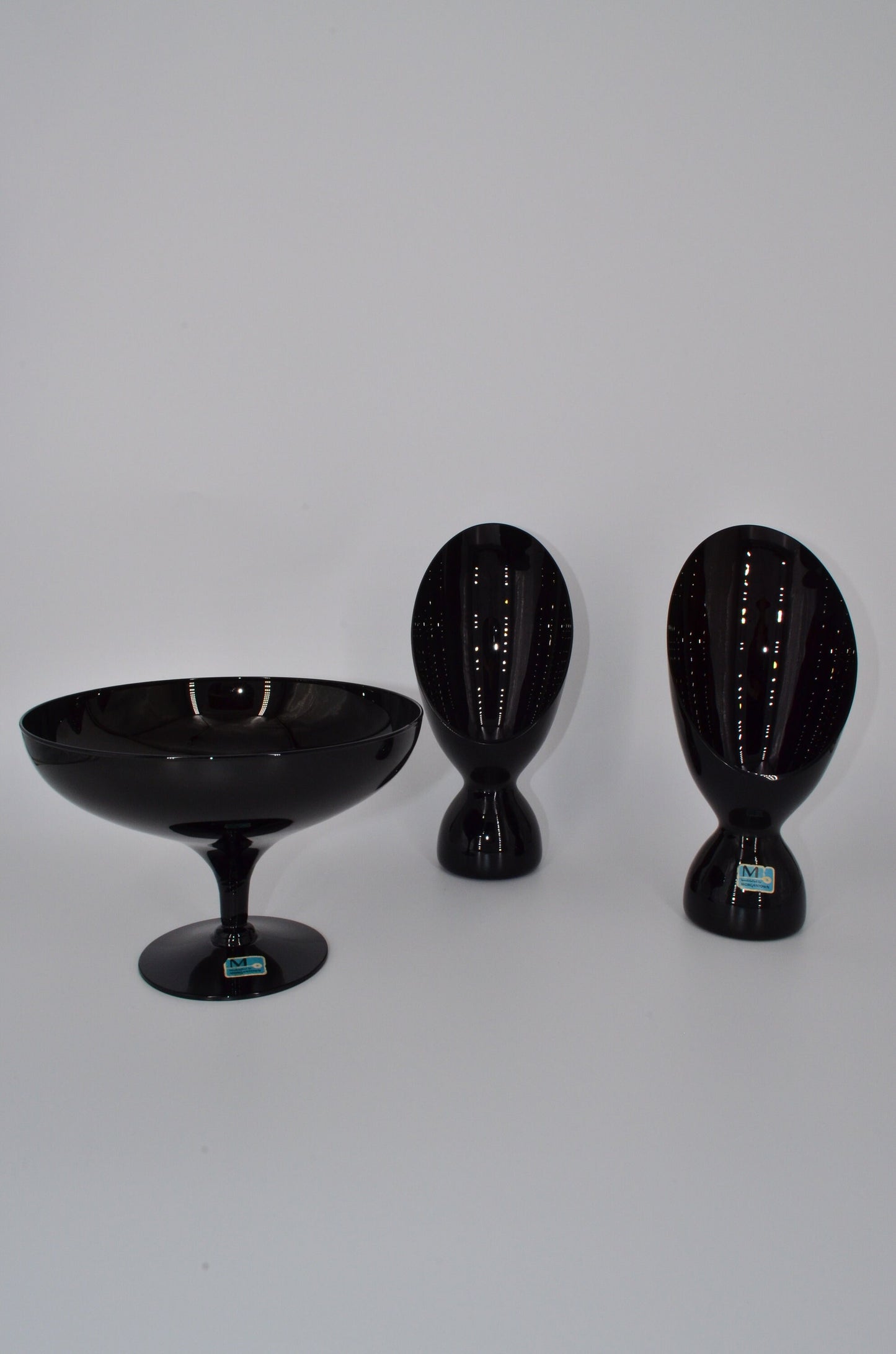 Morgantown Glass Candleholders and Centerpiece bowl - Mantel Set - Made in USA