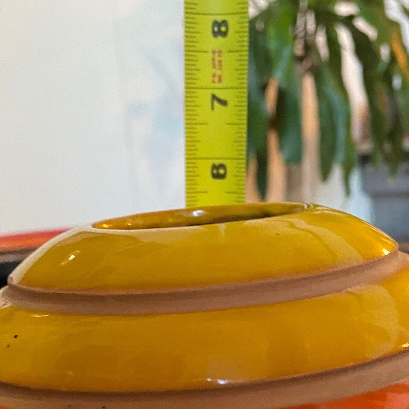 Bitossi Ceramiche Spherical Vase - 1968 - Ceramic Banded Gradient Vase - Italian Ceramic - Mid-Century Ceramic Vase