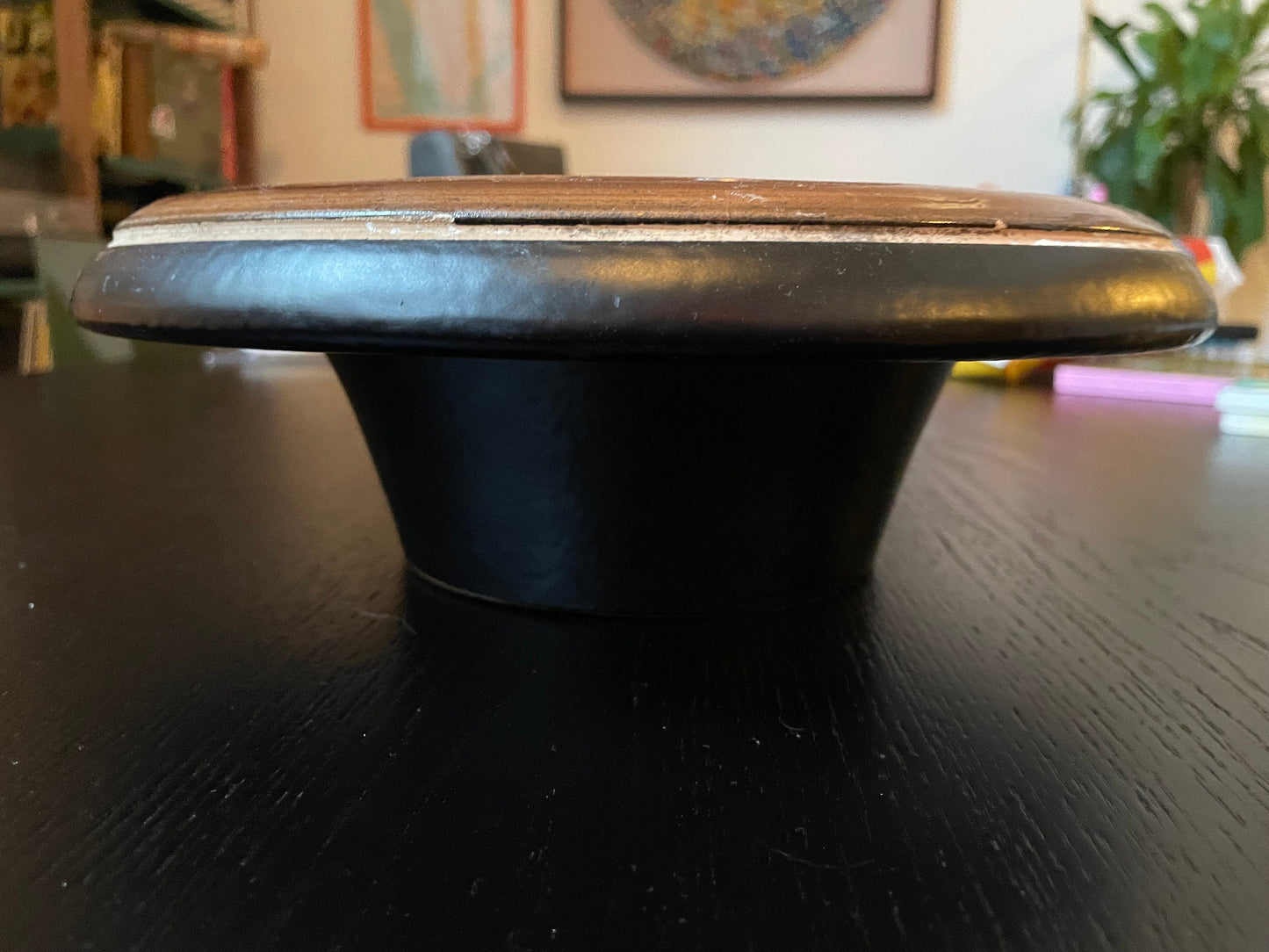 Bitossi Ceramiche Centerpiece Bowl - 1968 - Ceramic Banded Gradient Centerpiece - Italian Ceramic - Mid-Century Ceramic Vase - Aldo Londi