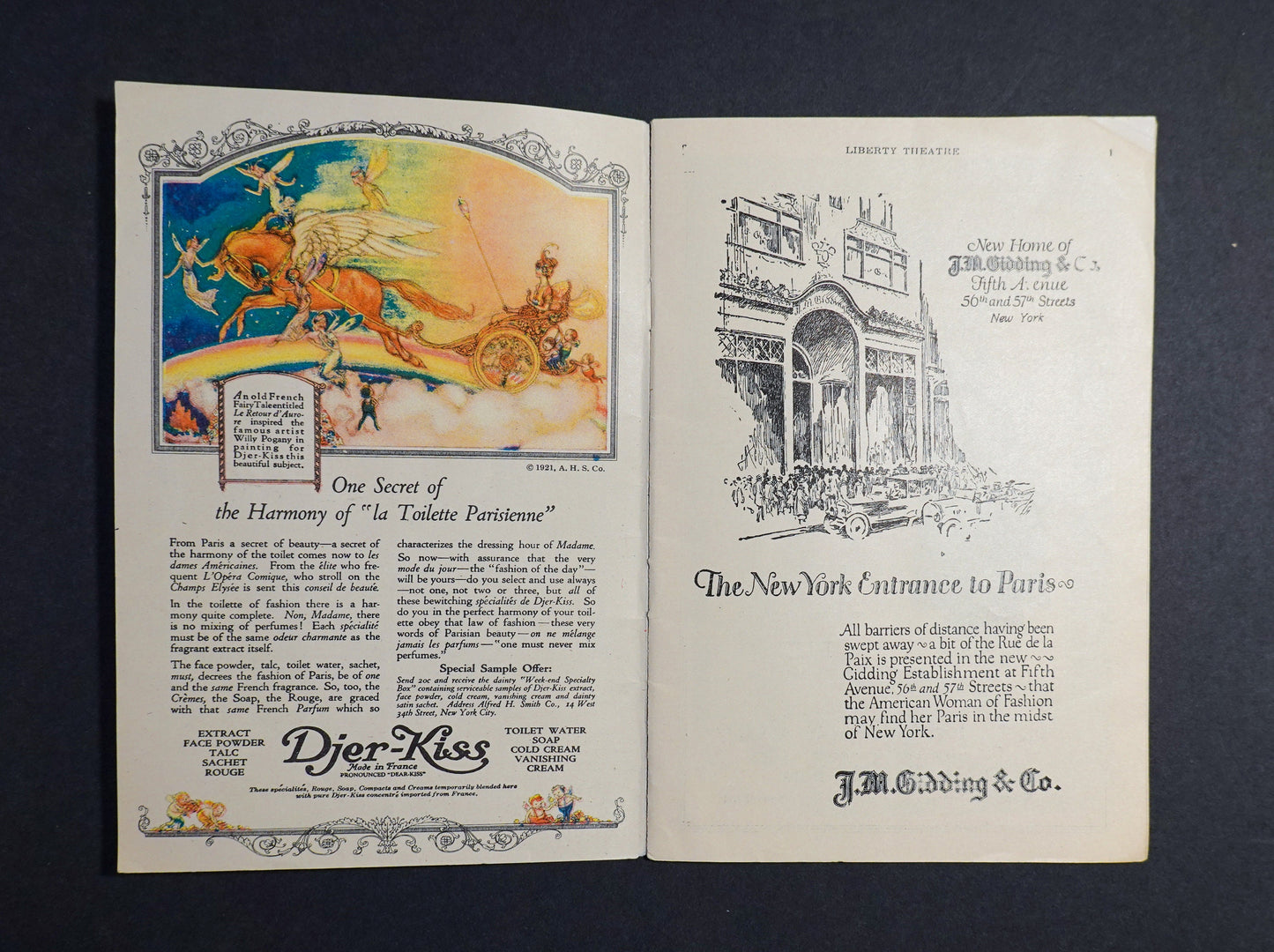 1910s - 1920s NYC Broadway Theater Programs - Empire Theater, New Bijou Theater, Liberty Theater - The Magazine Theater Program