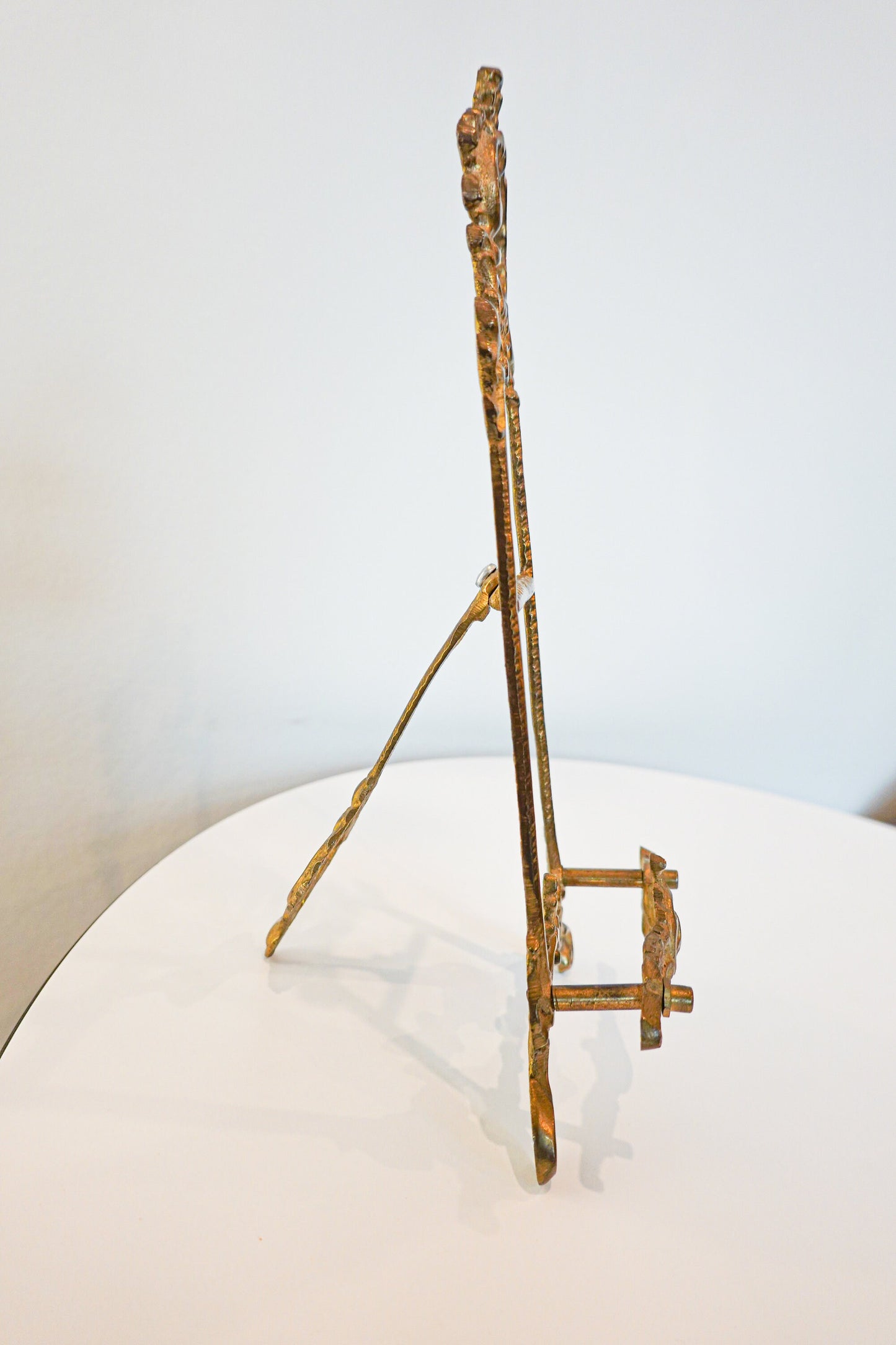 Vintage Brass Tabletop Easel - Ornate Baroque Rococo Tabletop Easel - Made in India Brass - Vintage Bookstand - Tabletop Art Display