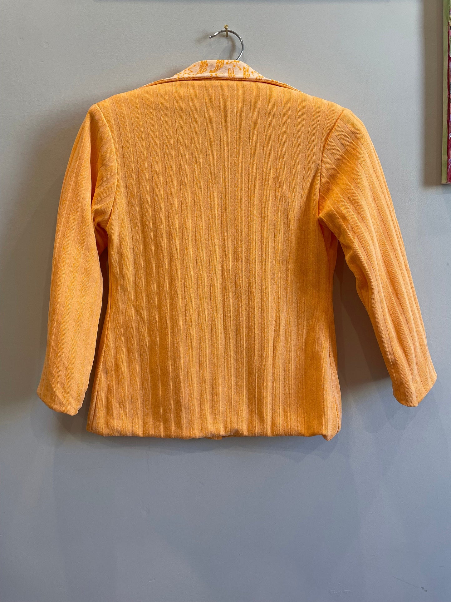 Vintage Orange Button Up Blouse or Overcoat - 1940s Blouse