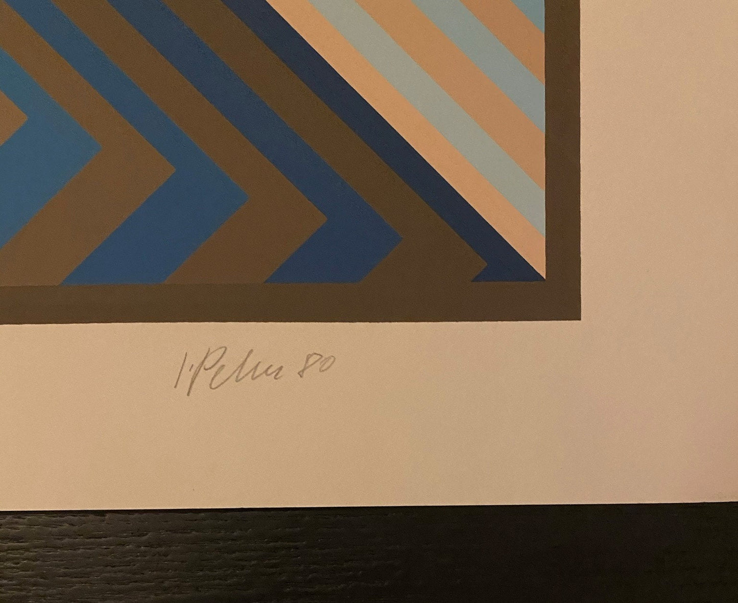 Op Art Serigraph by Jurgen Peters, "Pinwheel" - Numbered 245/250 - 1980