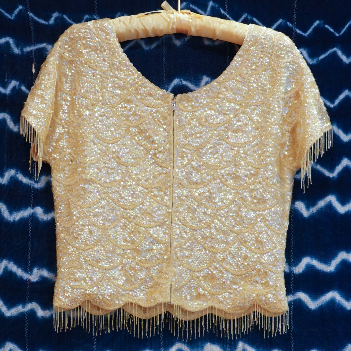 Vintage Sequin Top - Saks Fifth Avenue - 1960's - Vintage Designer Crop Top