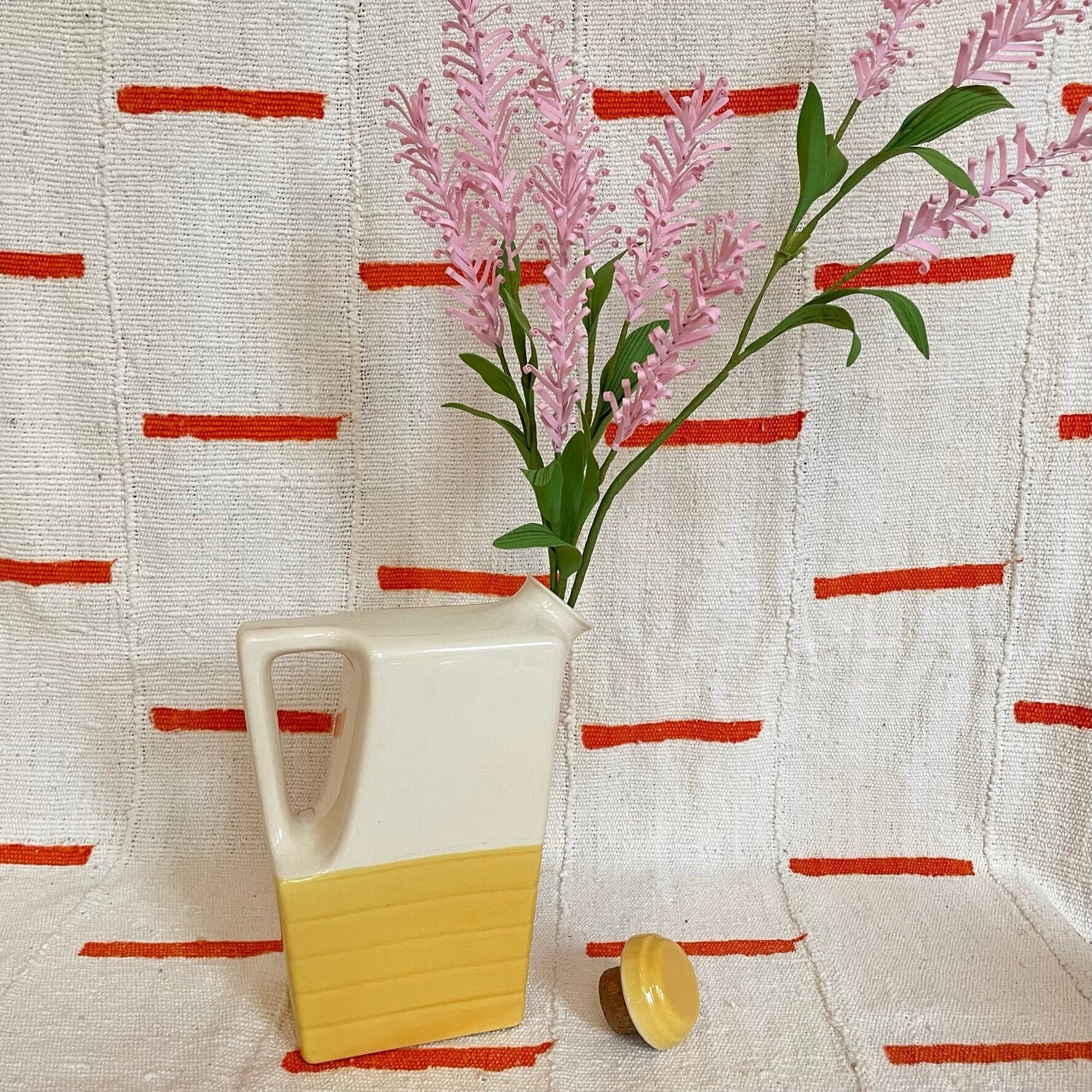 Disc Pitcher - Vintage 1950s Deco Style Pitcher - Universal Potteries Inc. Cambridge - Art Deco Style Vase - MCM Kitchen
