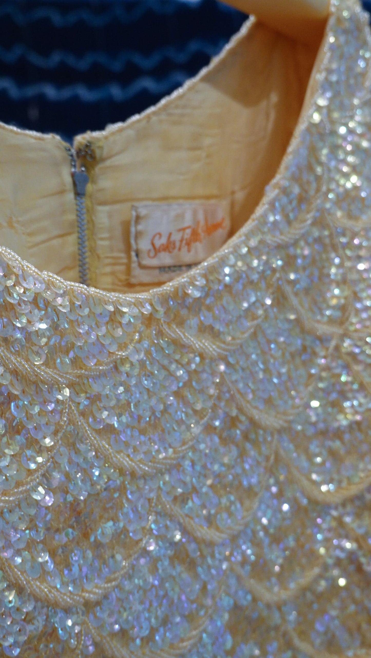 Vintage Sequin Top - Saks Fifth Avenue - 1960's - Vintage Designer Crop Top