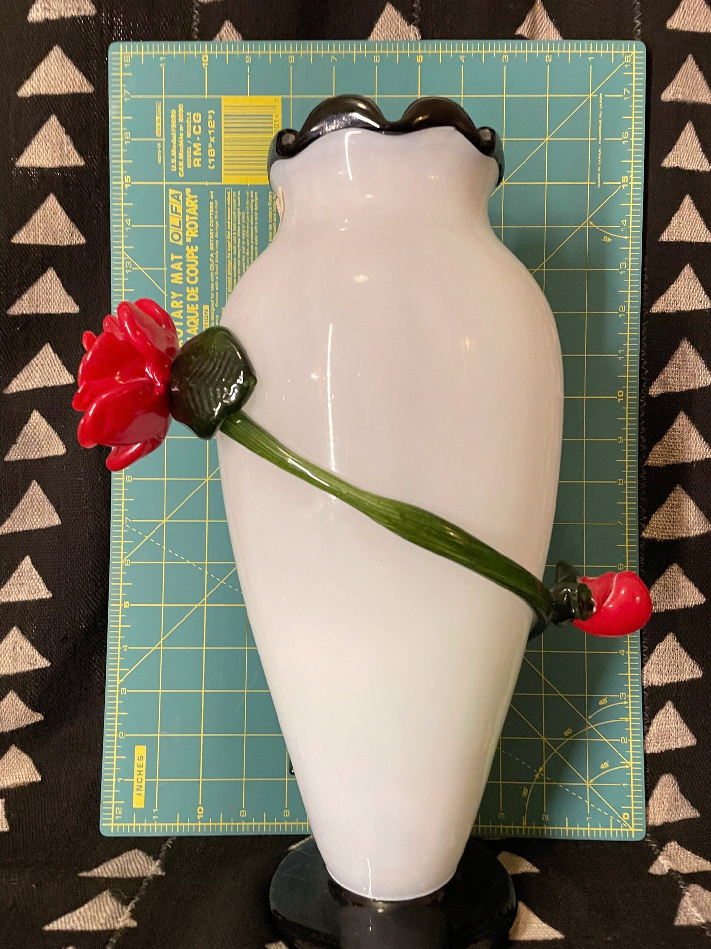 Huge Handmade Glass Vase By Ludvig Lfgren for Kosta Boda - Swedish Design