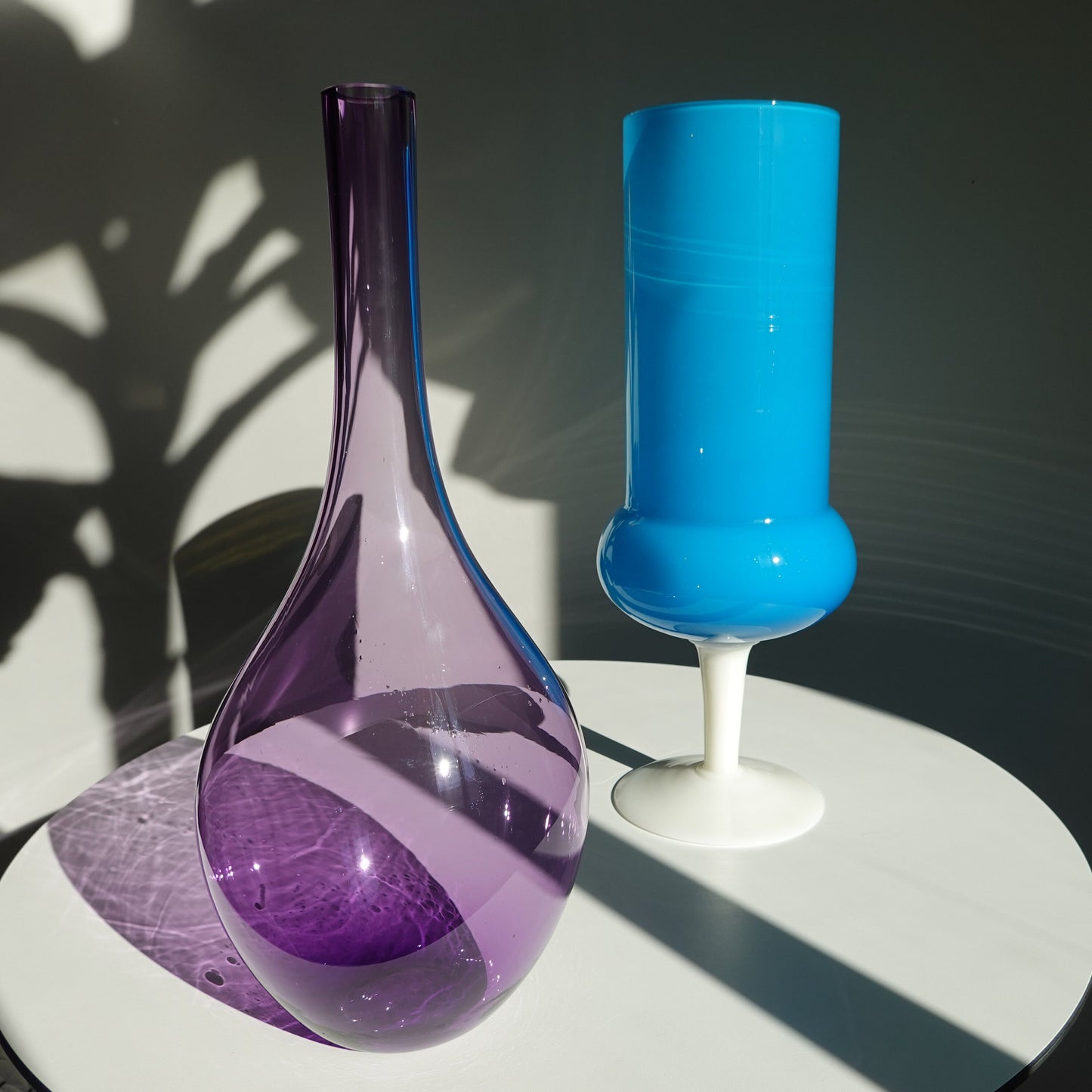 60's Amethyst Blown Glass Vase - Purple Genie Vase - Vintage Vase