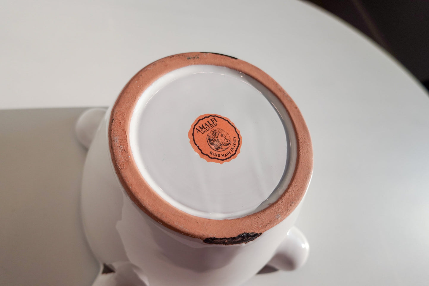 Vintage Handmade Italian Vessel - Unique Shape Bowl - Vintage Mortar - Double Walled Low Vessel - Succulent Planter Pencil Holder