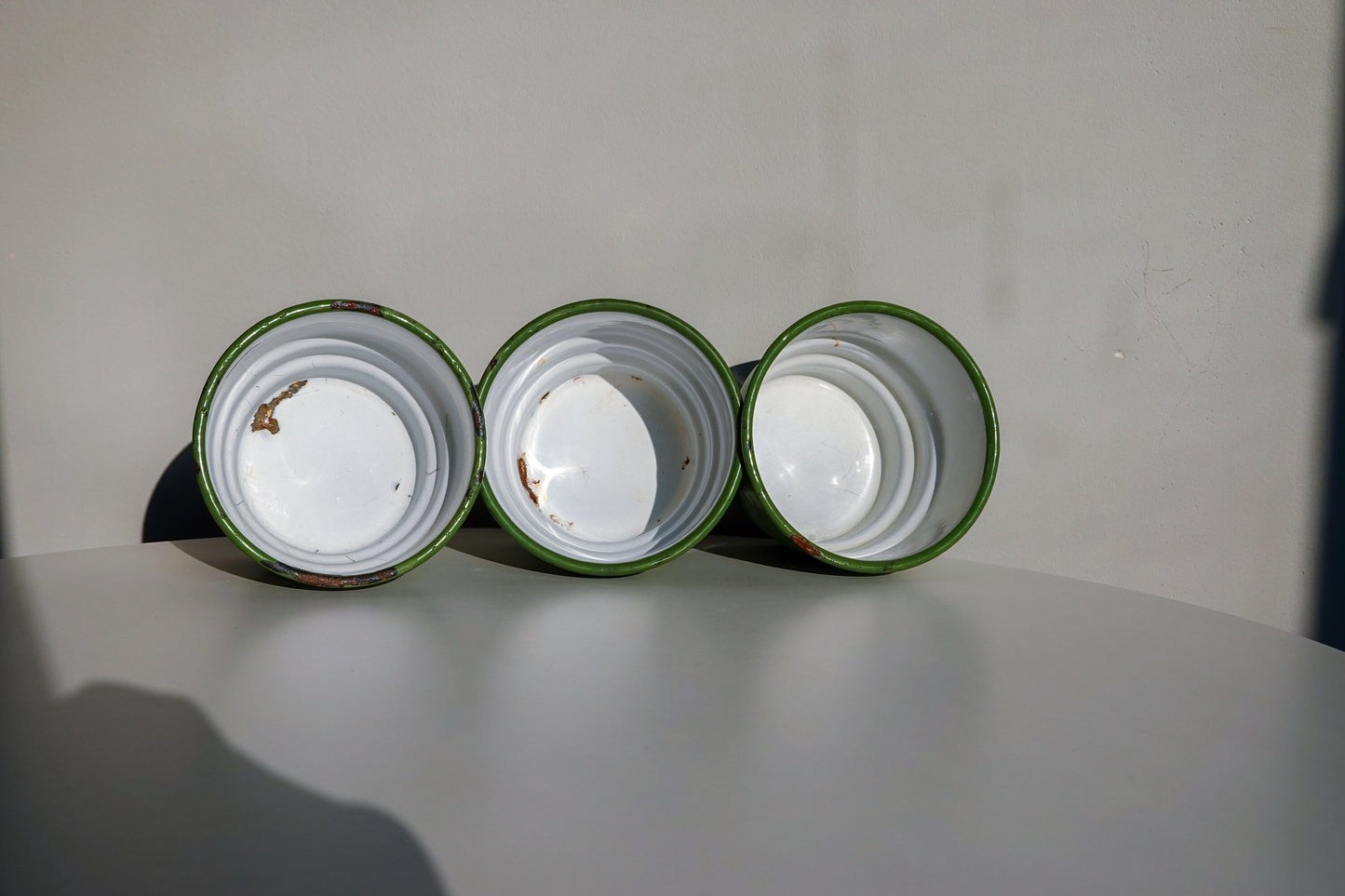 70's Dutch Enamel Wall-Mounted Storage - Zand, Zeep and Soda - Beautiful Green - Vintage Washing Station - MCM Wall Mounted Storage