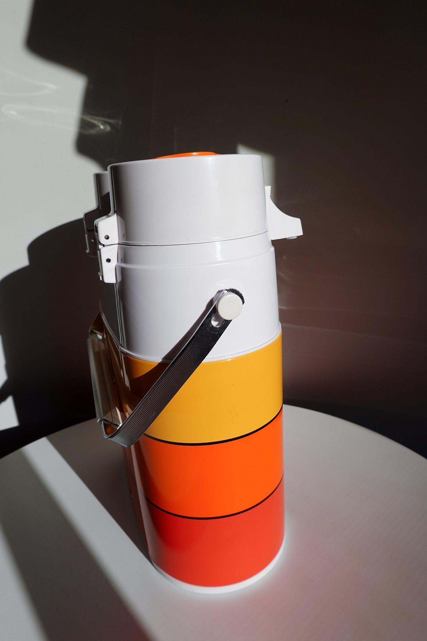 70's Twin Airpot - Made in Japan by Interpur - Vintage Twin Thermos - NOS Original Box, Packaging, Instructions - Atomic Design Kitchen
