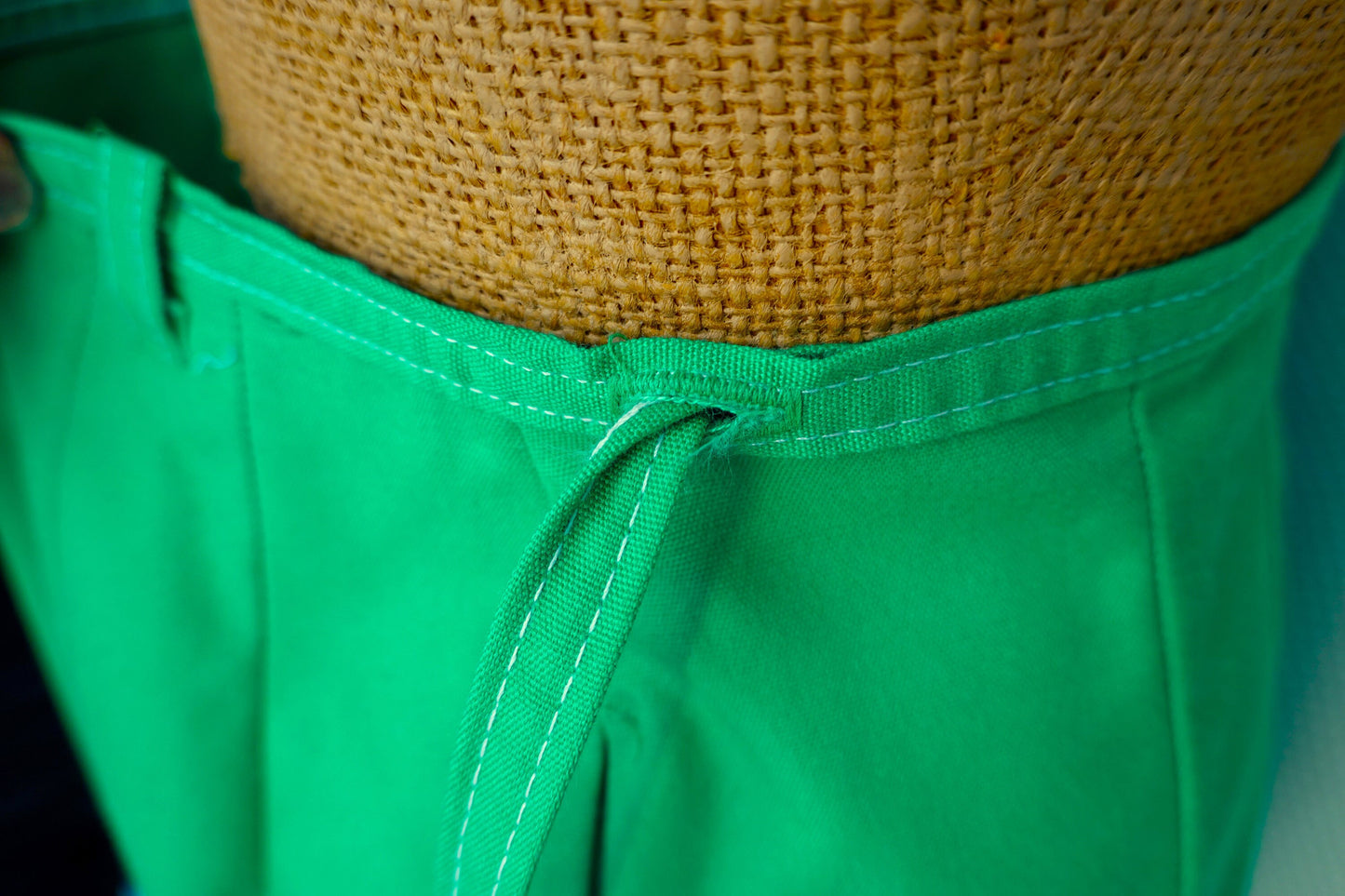 70's Green Wrap Skirt - Extremely Flattering and Adjustable "Trickskirt" - Koret / Koratron Cotton Fabric - 28" to 41.5" Waist