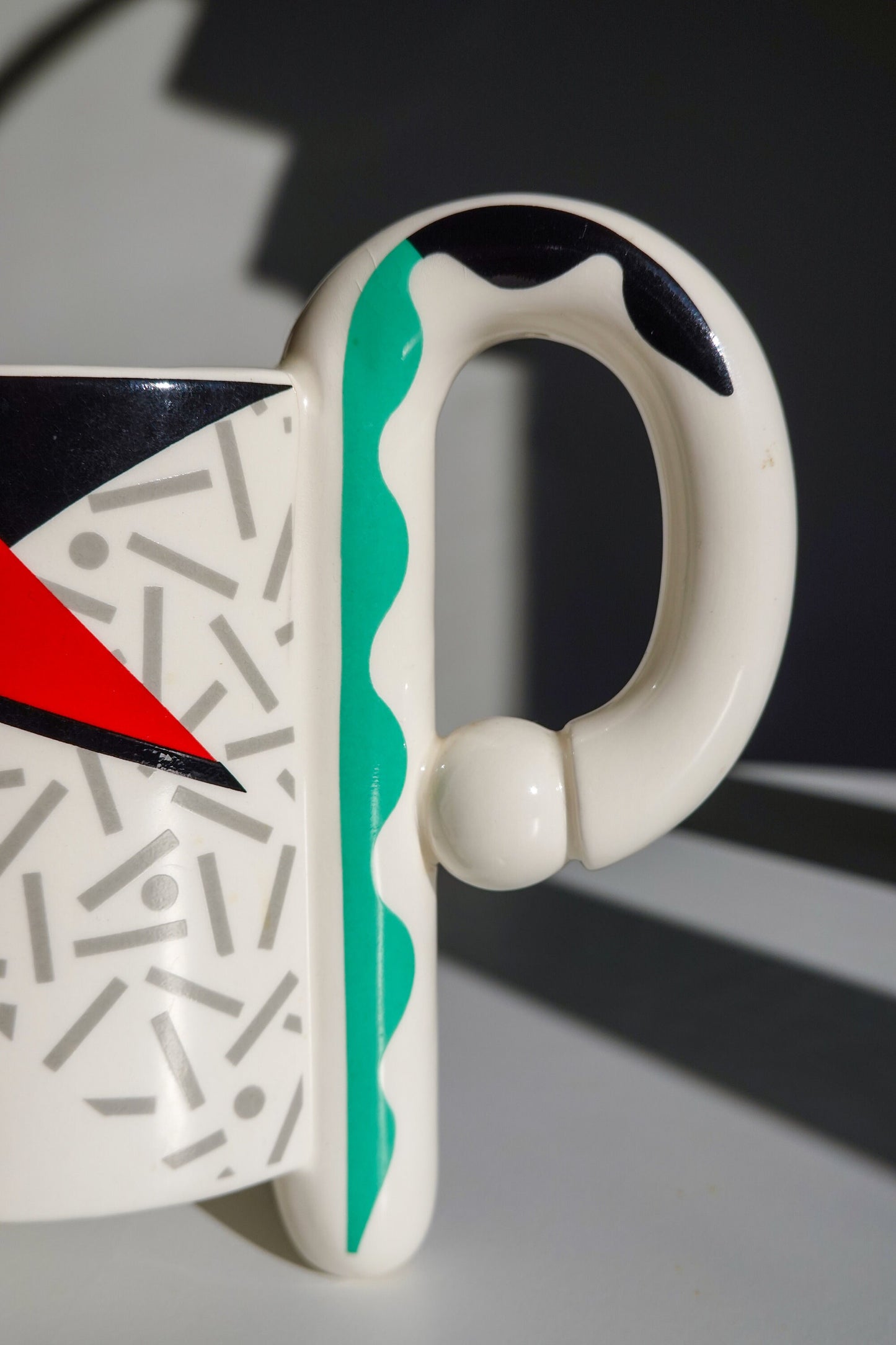 80's Mug Set - Memphis Milano - Fujimori "Carnival" Porcelain Mug Set - by Kato Kogei Made in Japan