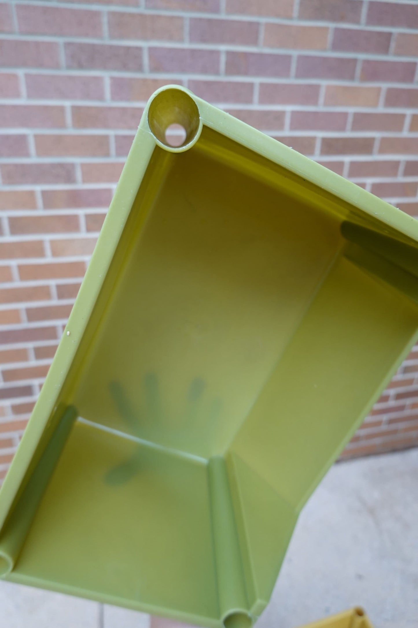 60s - 70s Stacking Storage Bins - Set of 5 Plastic Modular Boxes - Avocado Green, Harvest Yellow