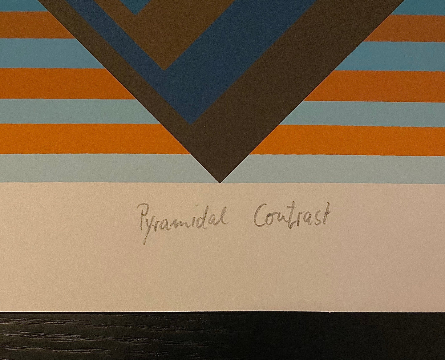 Jurgen Peters Op Art Serigraph Pyramidal Contrast 1981