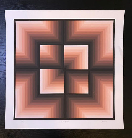 Jurgen Peters, Window Motif Serigraph silkscreen print, 1982