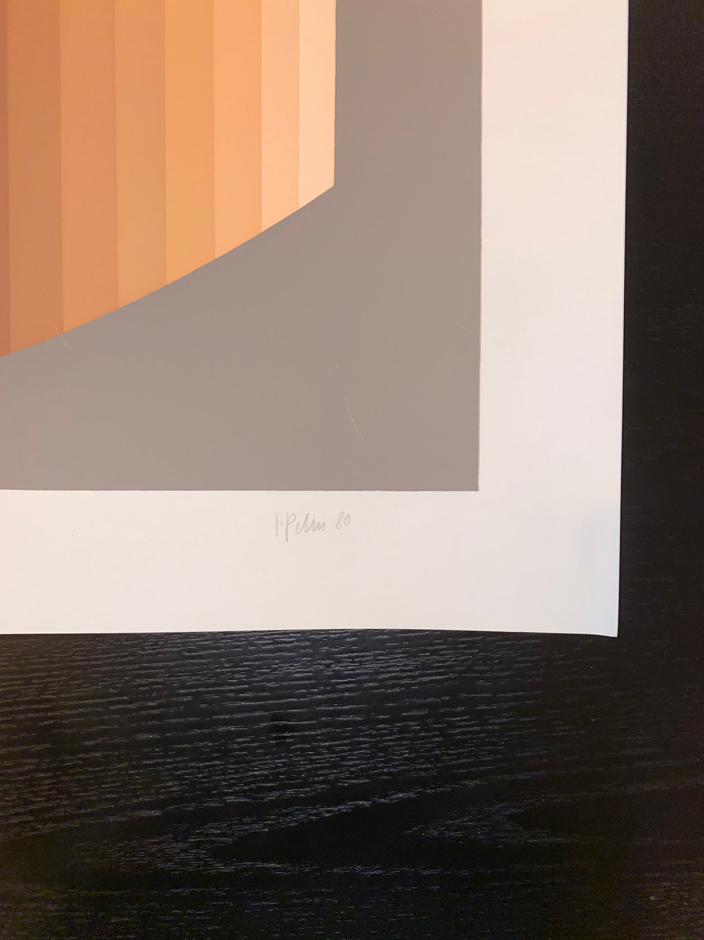 RESERVED FOR J - Jurgen Peters Fan Figuration Op Art Serigraph, 1980