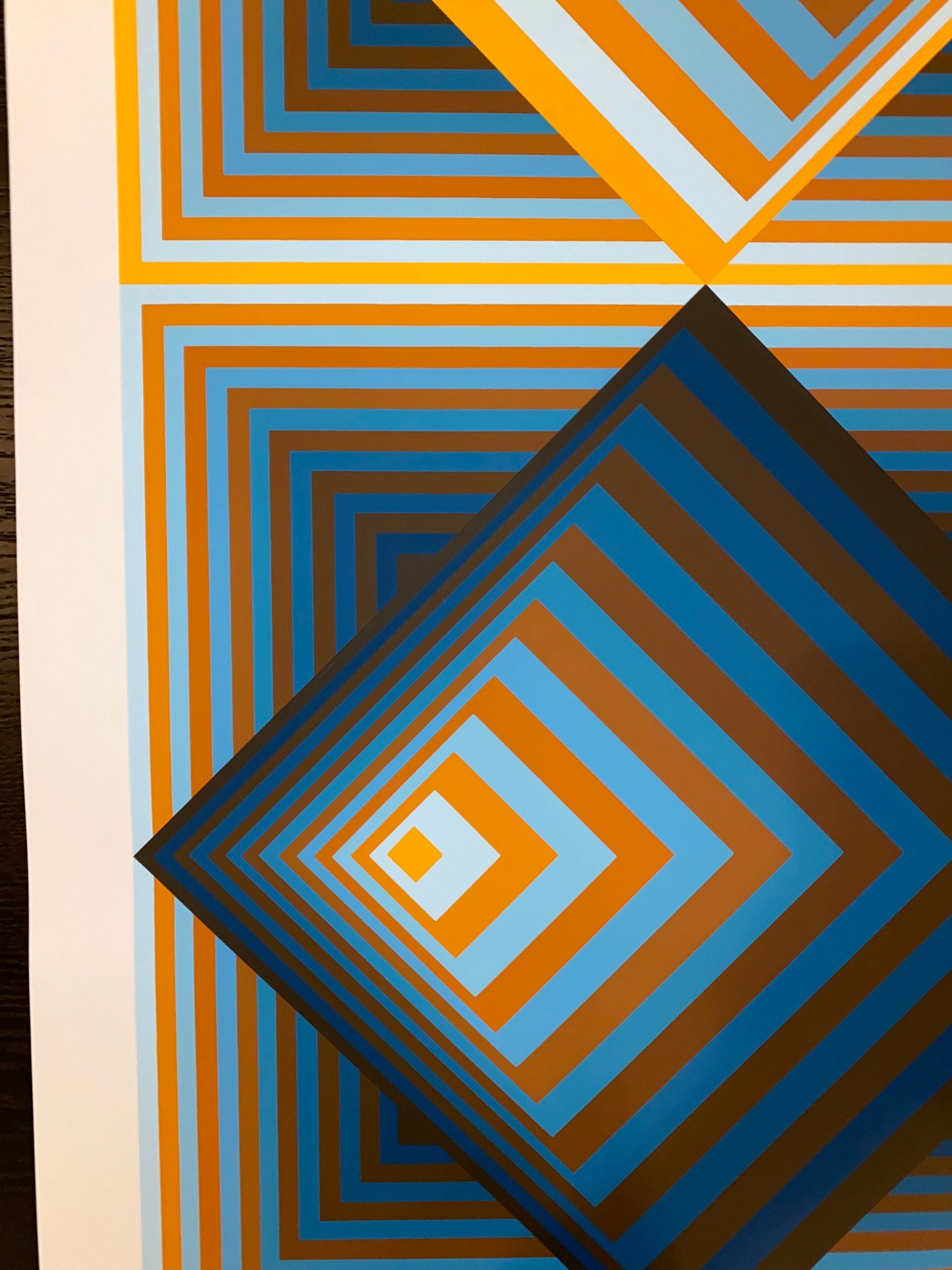 Jurgen Peters Op Art Serigraph Pyramidal Contrast 1981