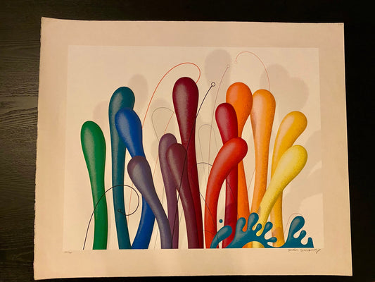 RESERVED FOR SHARON - Yankel Ginzburg Serigraph "Treasures of the Sea - Reflections" Late 20th Century
