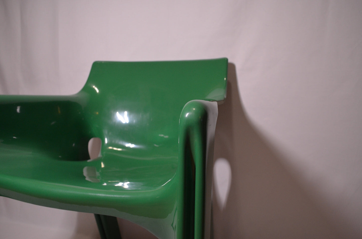 RESERVED - Vico Magistretti for Artemide "Gaudi" Lounge Chair - c.1970 - Green with vinyl leather cushion