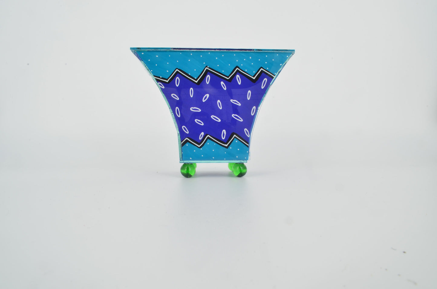 80's Modernist Miami Style Vessel - Artist Signed - Memphis Milano Style