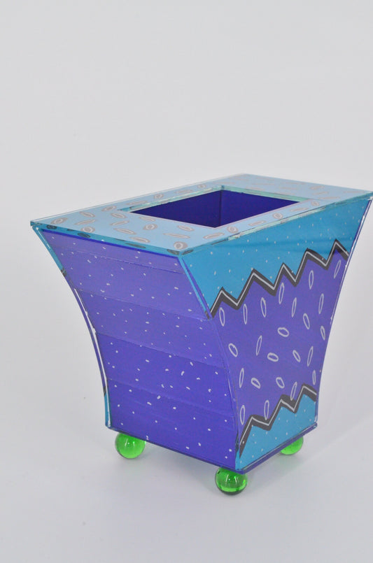 80's Modernist Miami Style Vessel - Artist Signed - Memphis Milano Style