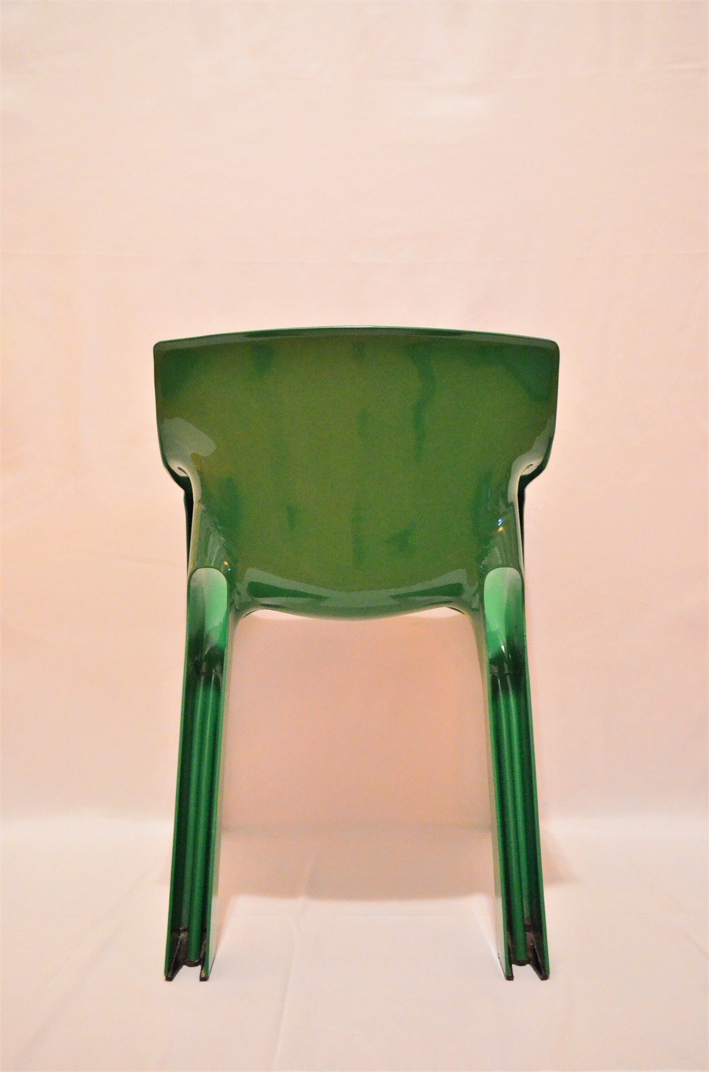 RESERVED - Vico Magistretti for Artemide "Gaudi" Lounge Chair - c.1970 - Green with vinyl leather cushion