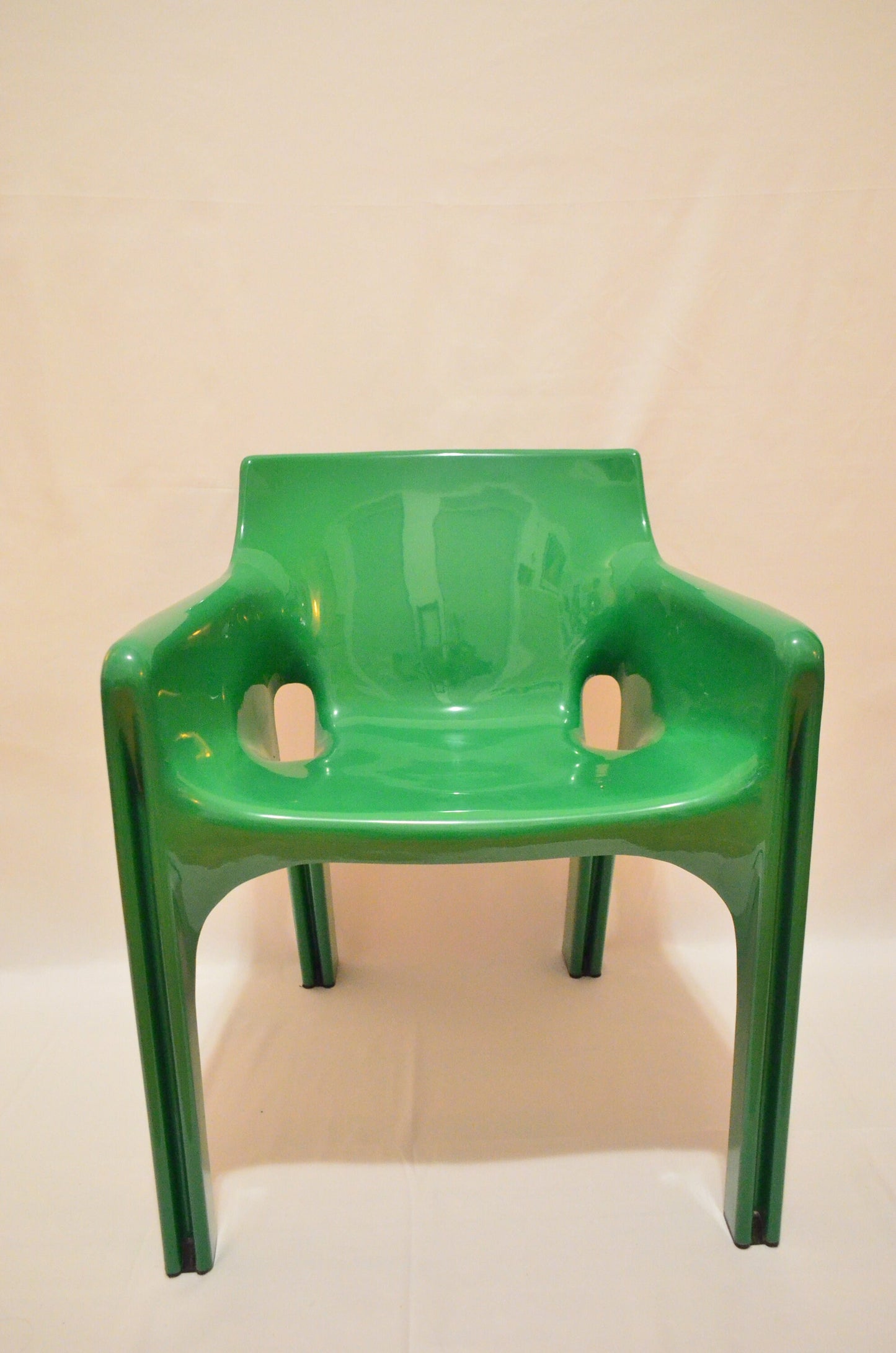 RESERVED - Vico Magistretti for Artemide "Gaudi" Lounge Chair - c.1970 - Green with vinyl leather cushion