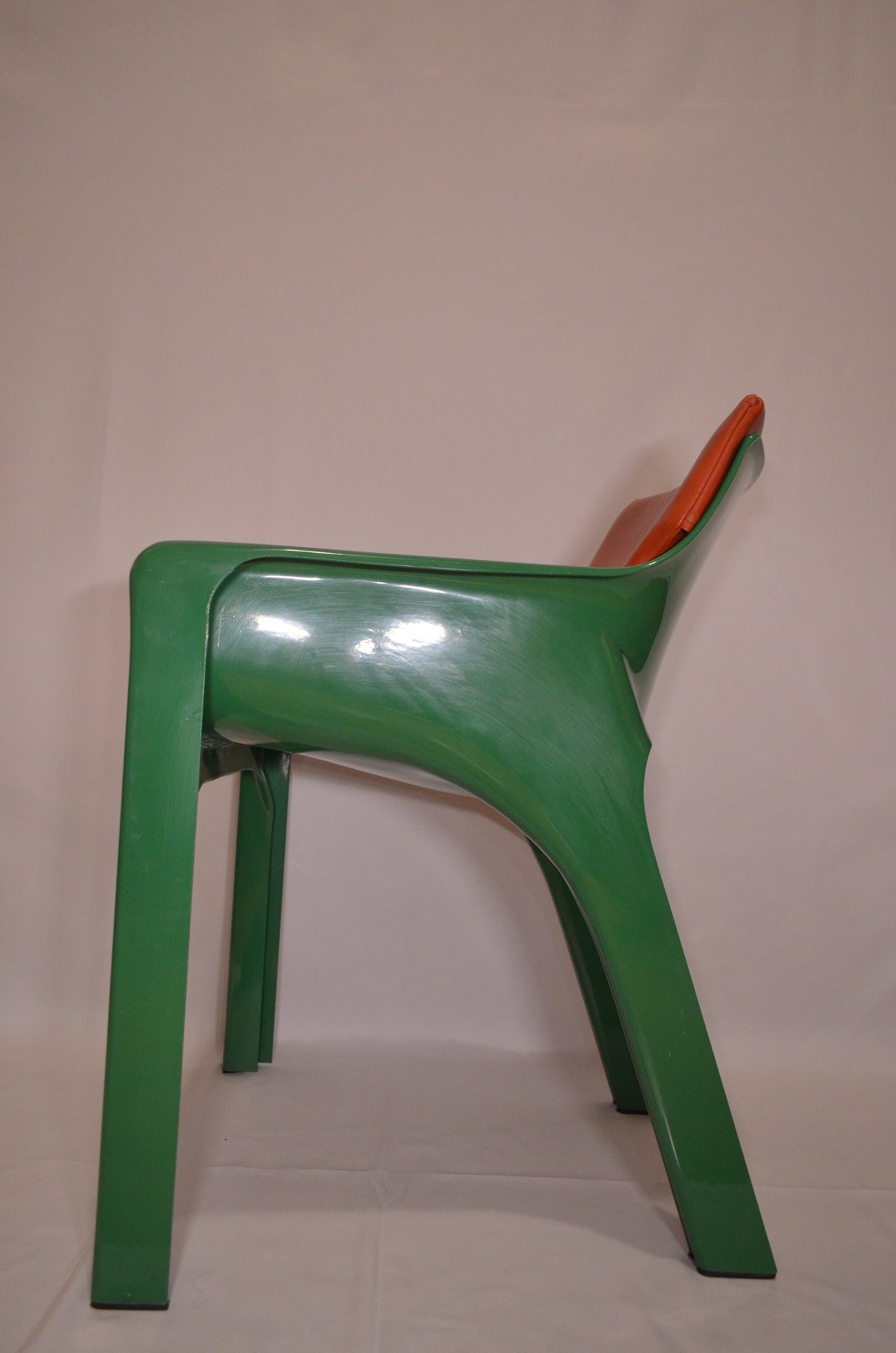 RESERVED - Vico Magistretti for Artemide "Gaudi" Lounge Chair - c.1970 - Green with vinyl leather cushion