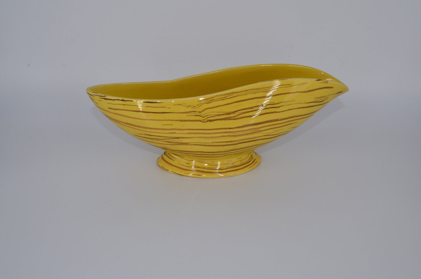 Vintage McCoy Pottery - Planter - Harmony Line - Golden Yellow with Brown Lines - Fall Centerpiece